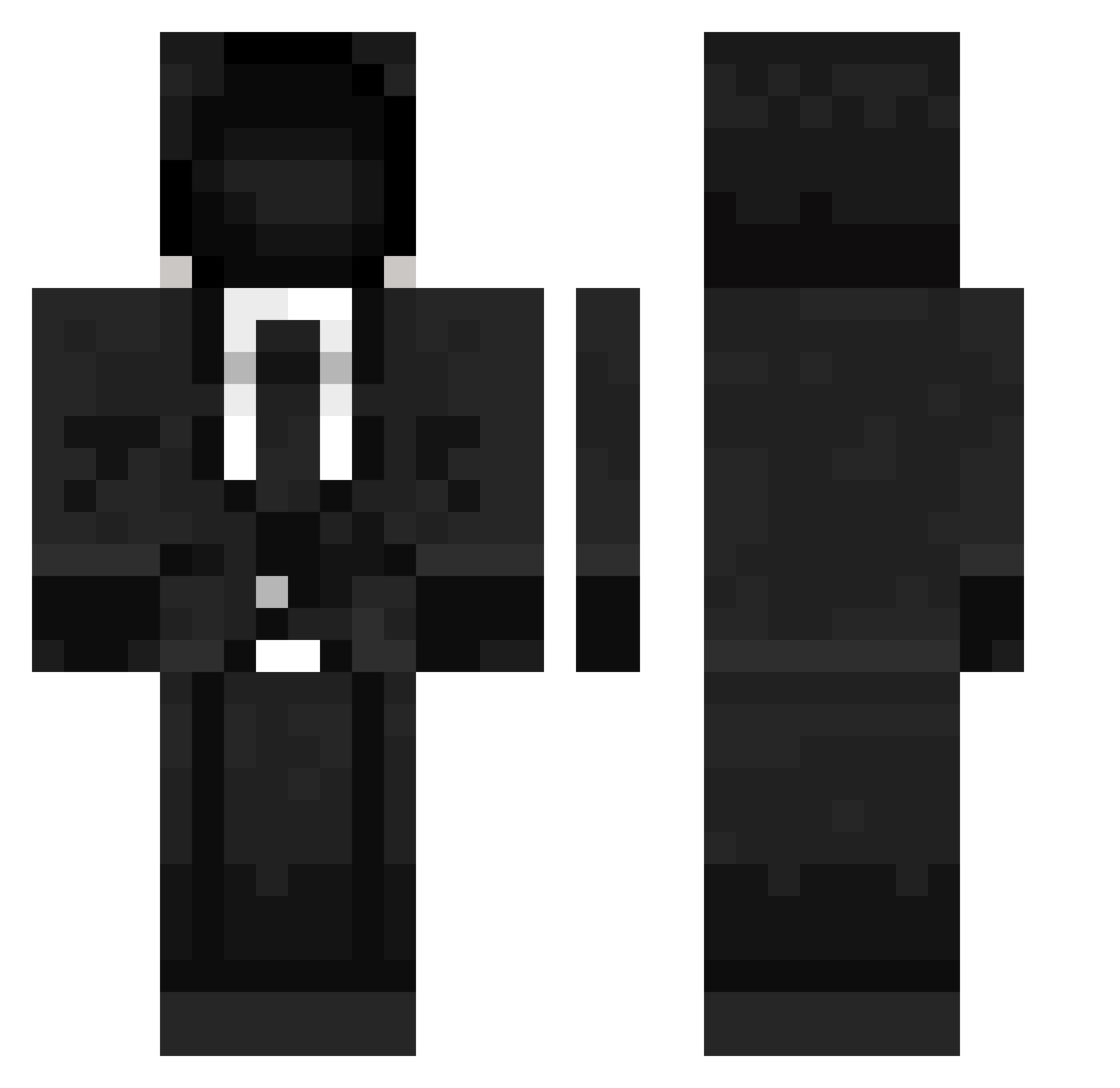 Tekzx7z Minecraft skin, front and back view