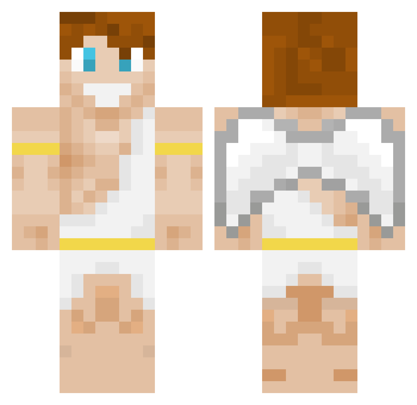 Brqndo Minecraft skin, front and back view