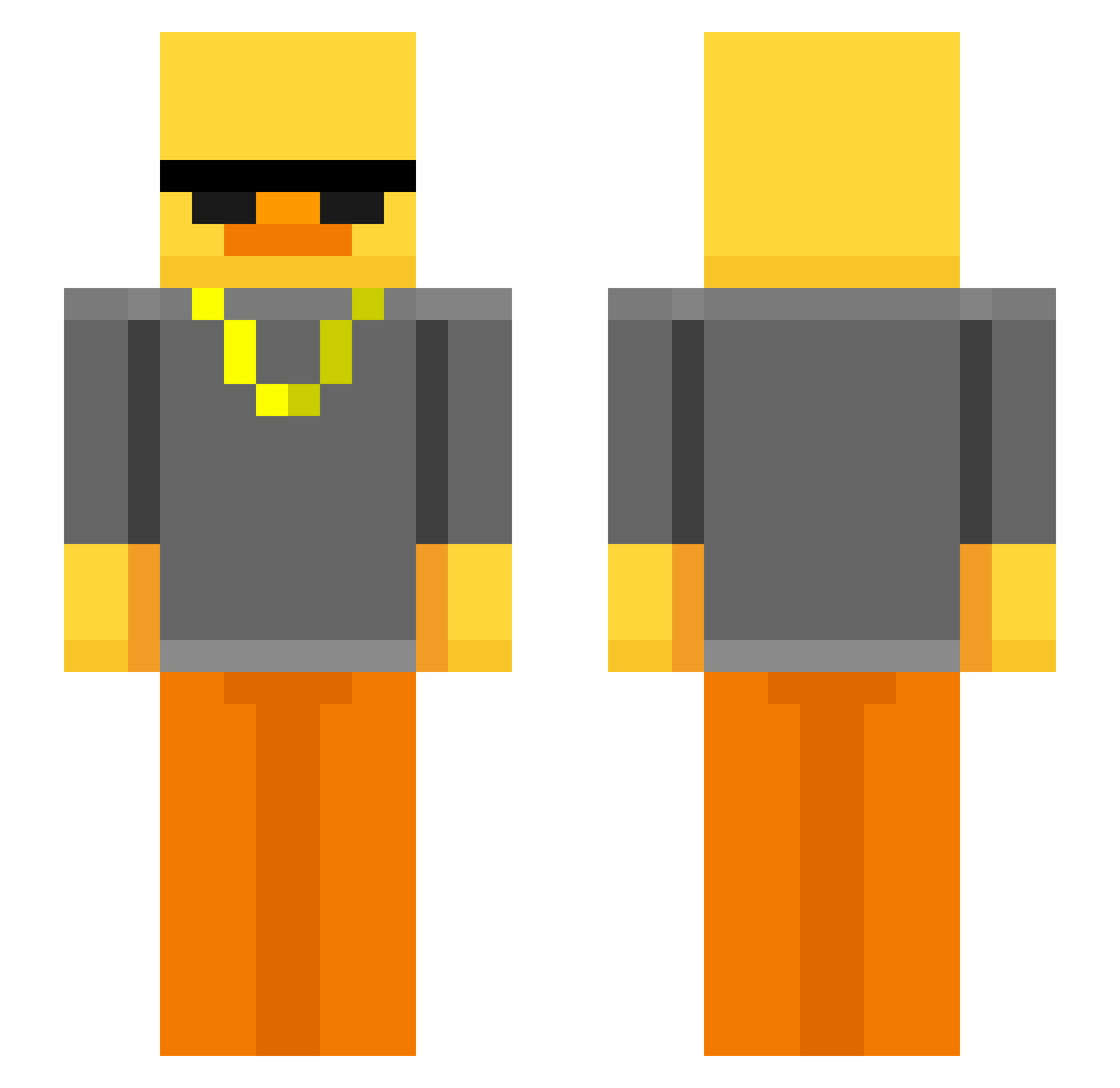 HPOfficejet8600 Minecraft skin, front and back view