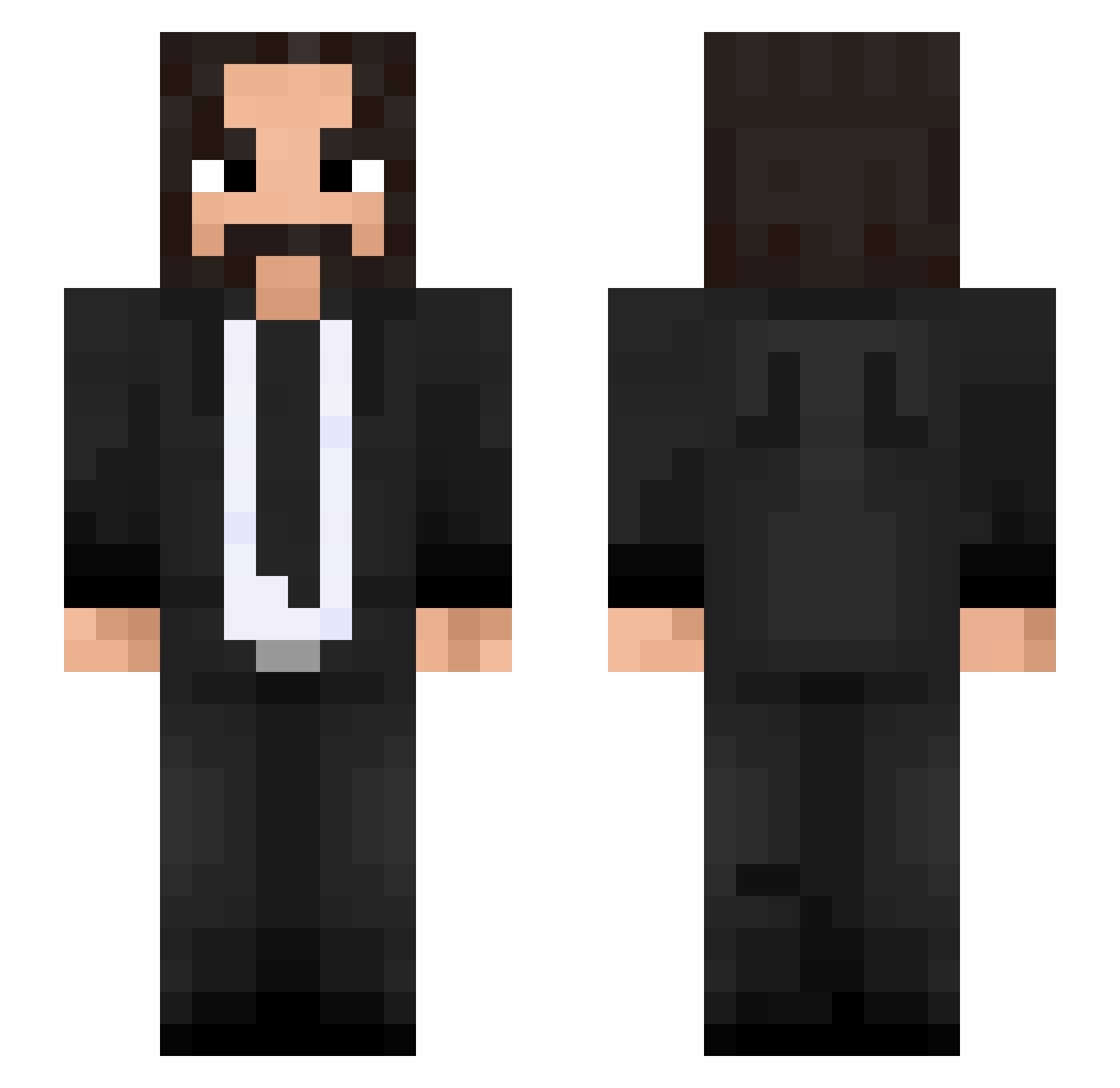 soursaurus Minecraft skin, front and back view