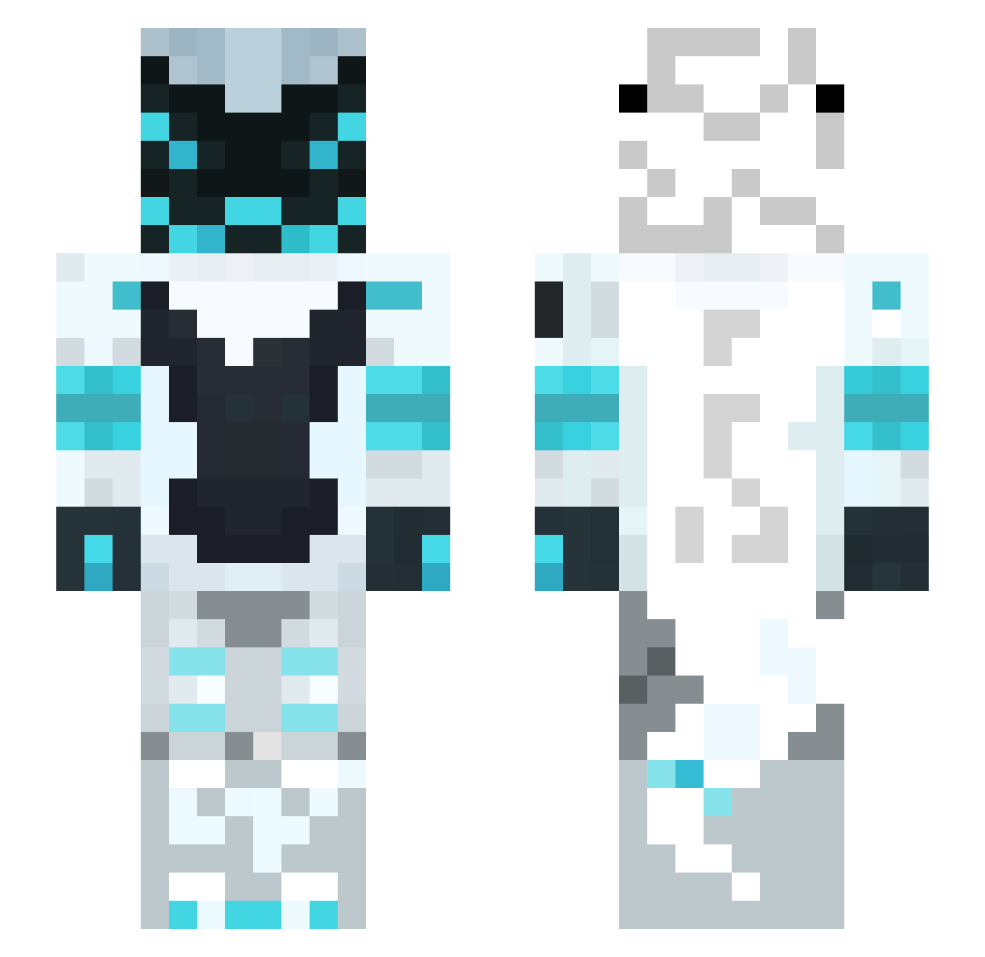 El_ne Minecraft skin, front and back view