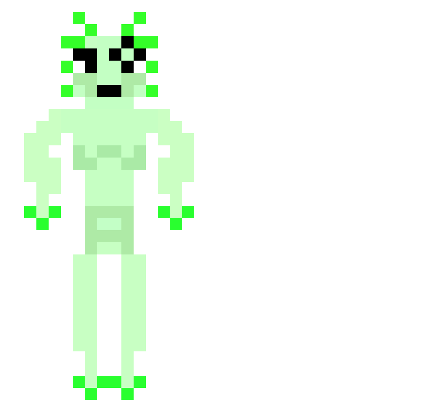 Un1cron Minecraft skin, front and back view