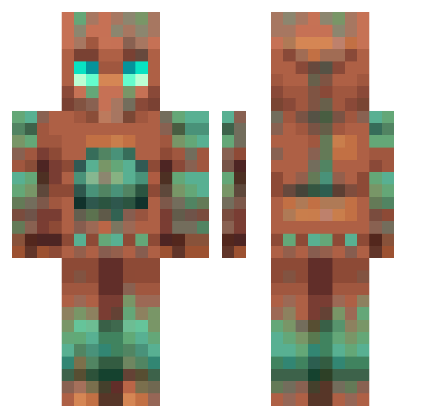 EveIisss Minecraft skin, front and back view
