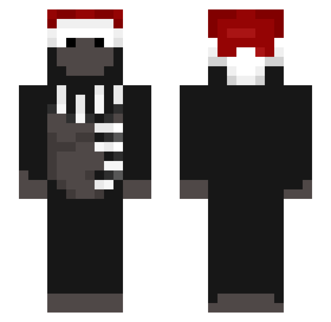 xDamp Minecraft skin, front and back view