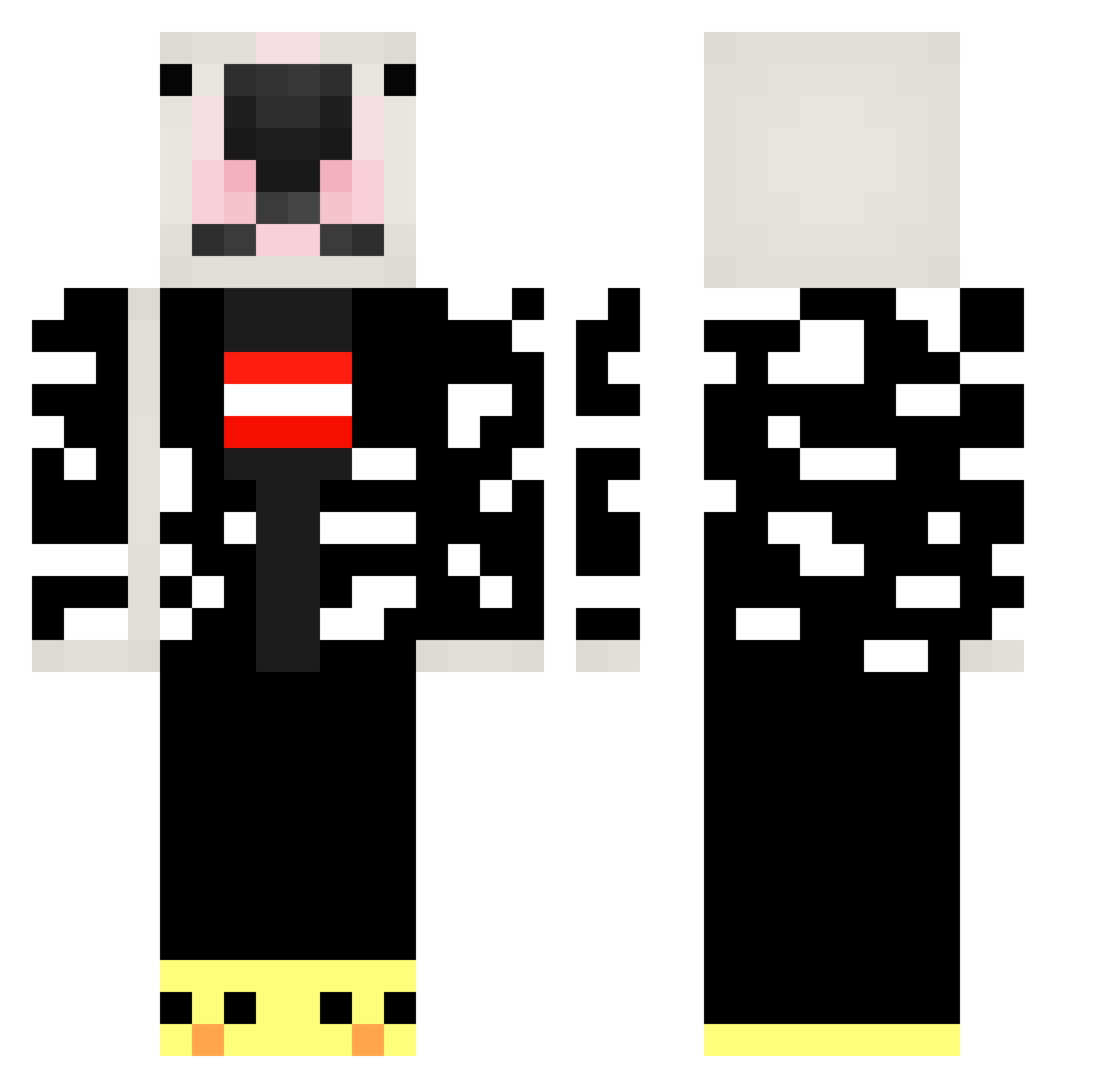 plrgus Minecraft skin, front and back view