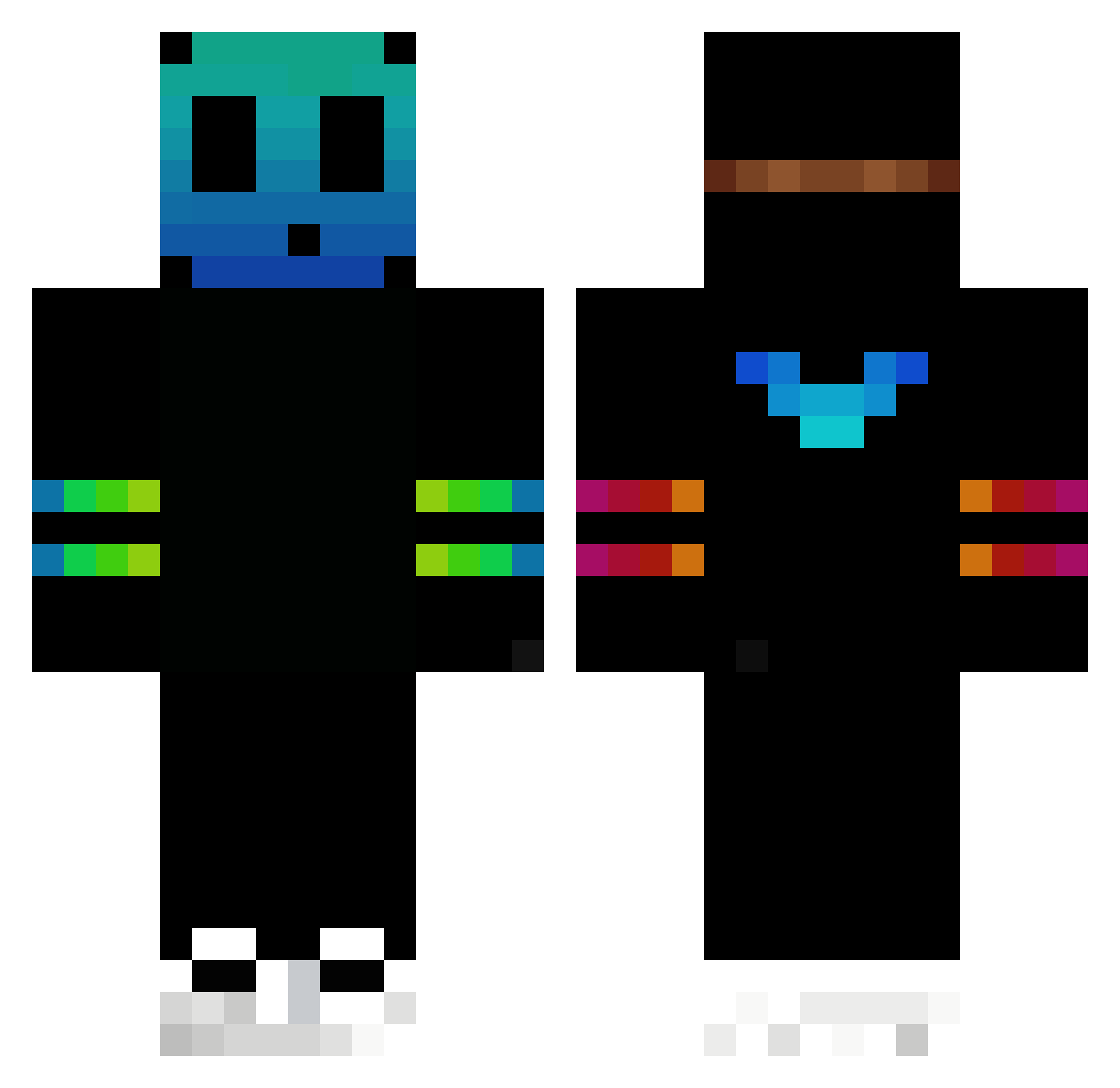 Yotoon Minecraft skin, front and back view