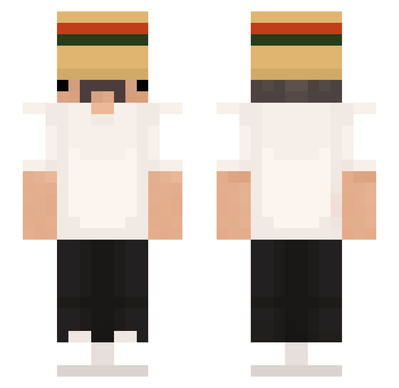 Antoo_24 Minecraft skin, front and back view