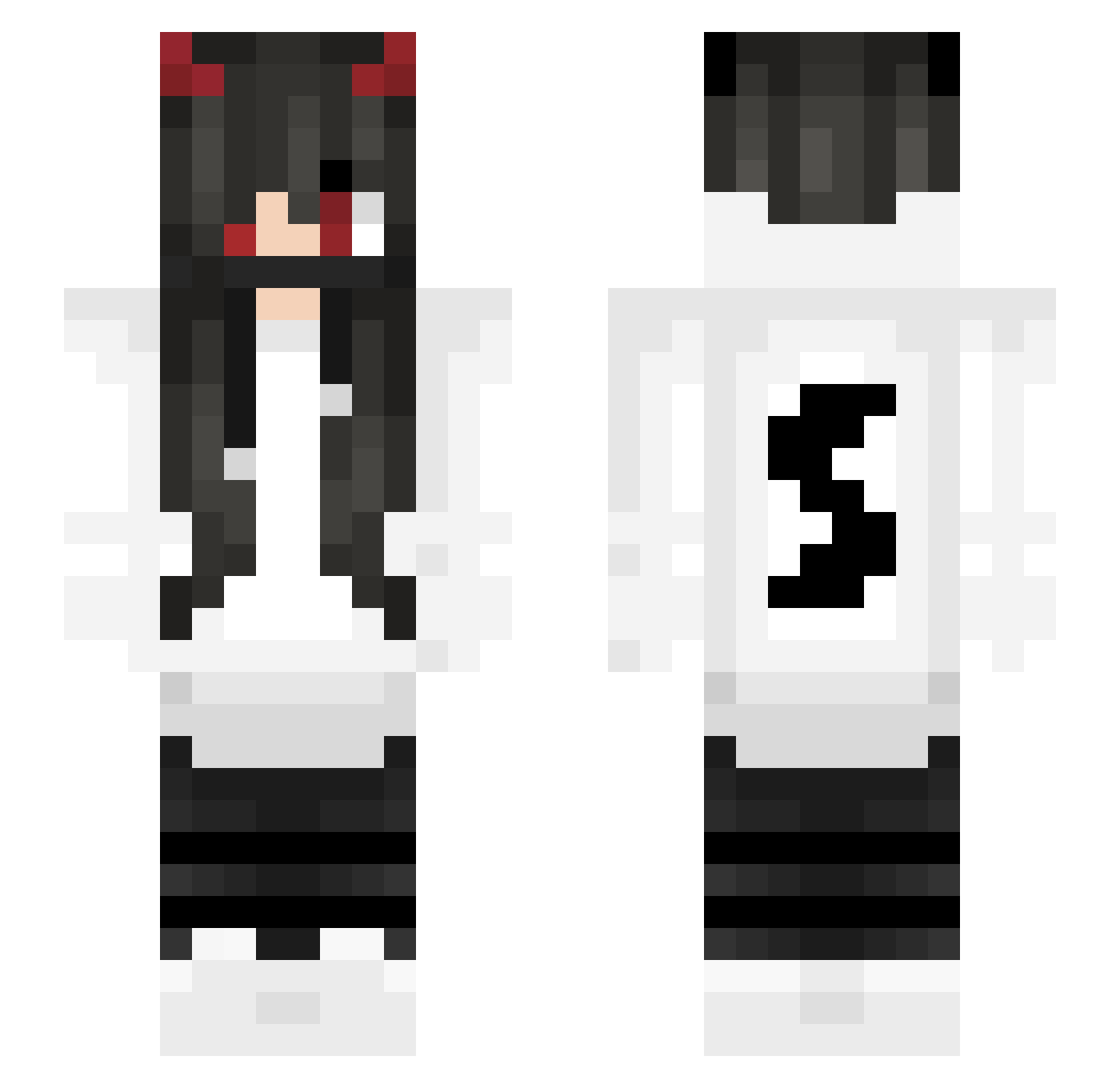 Reaper_tea Minecraft skin, front and back view