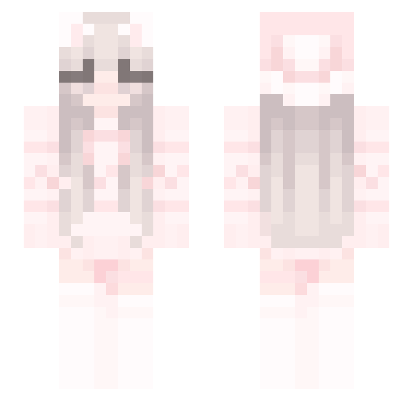 the_new_girl Minecraft skin, front and back view