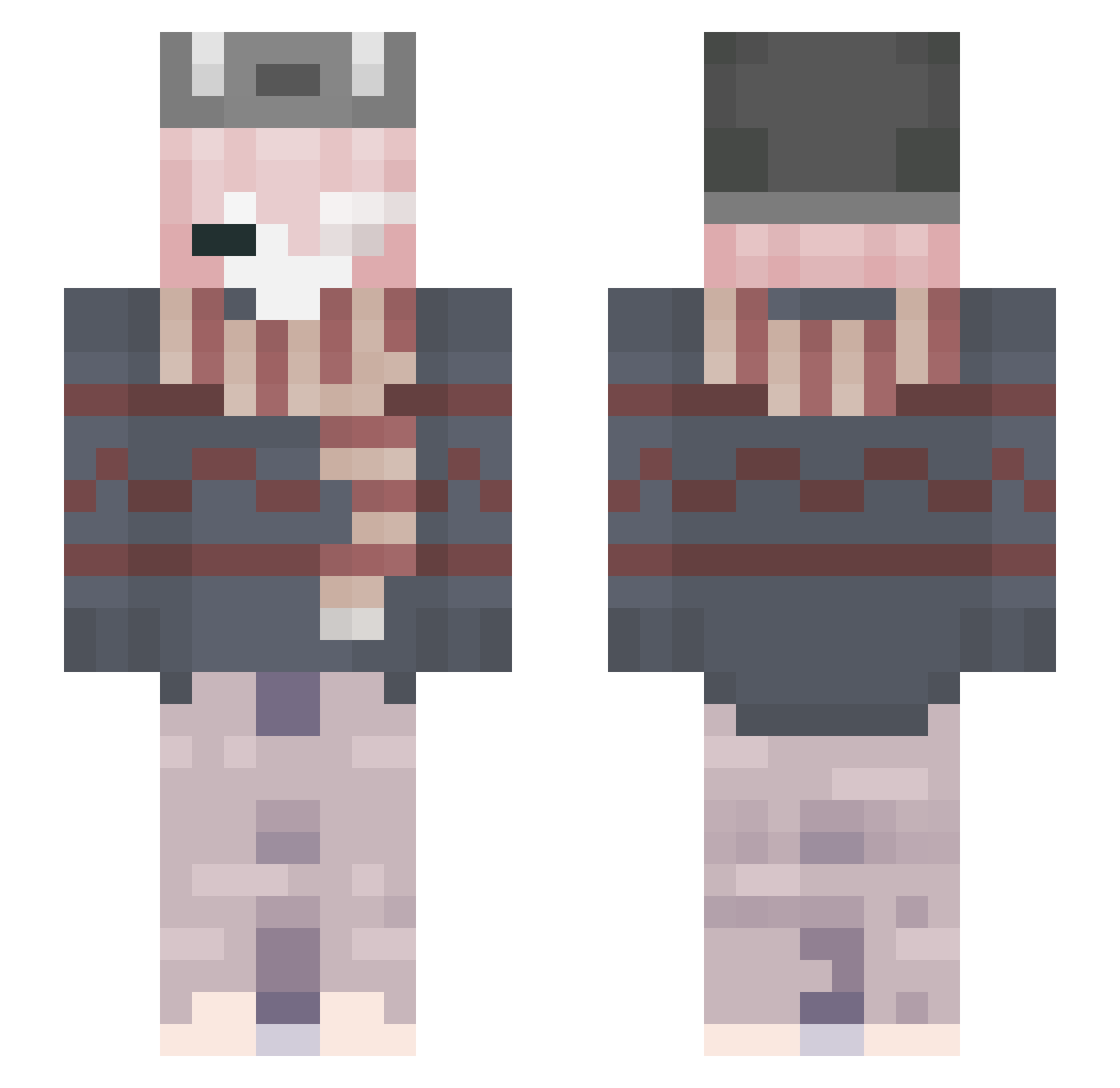 weyzerqq Minecraft skin, front and back view