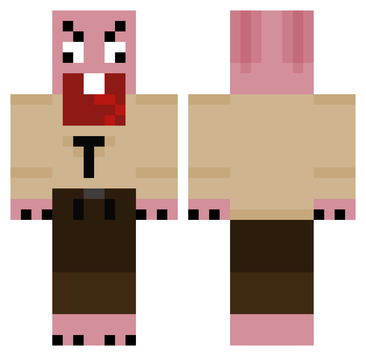 ANDREYNOW Minecraft skin, front and back view