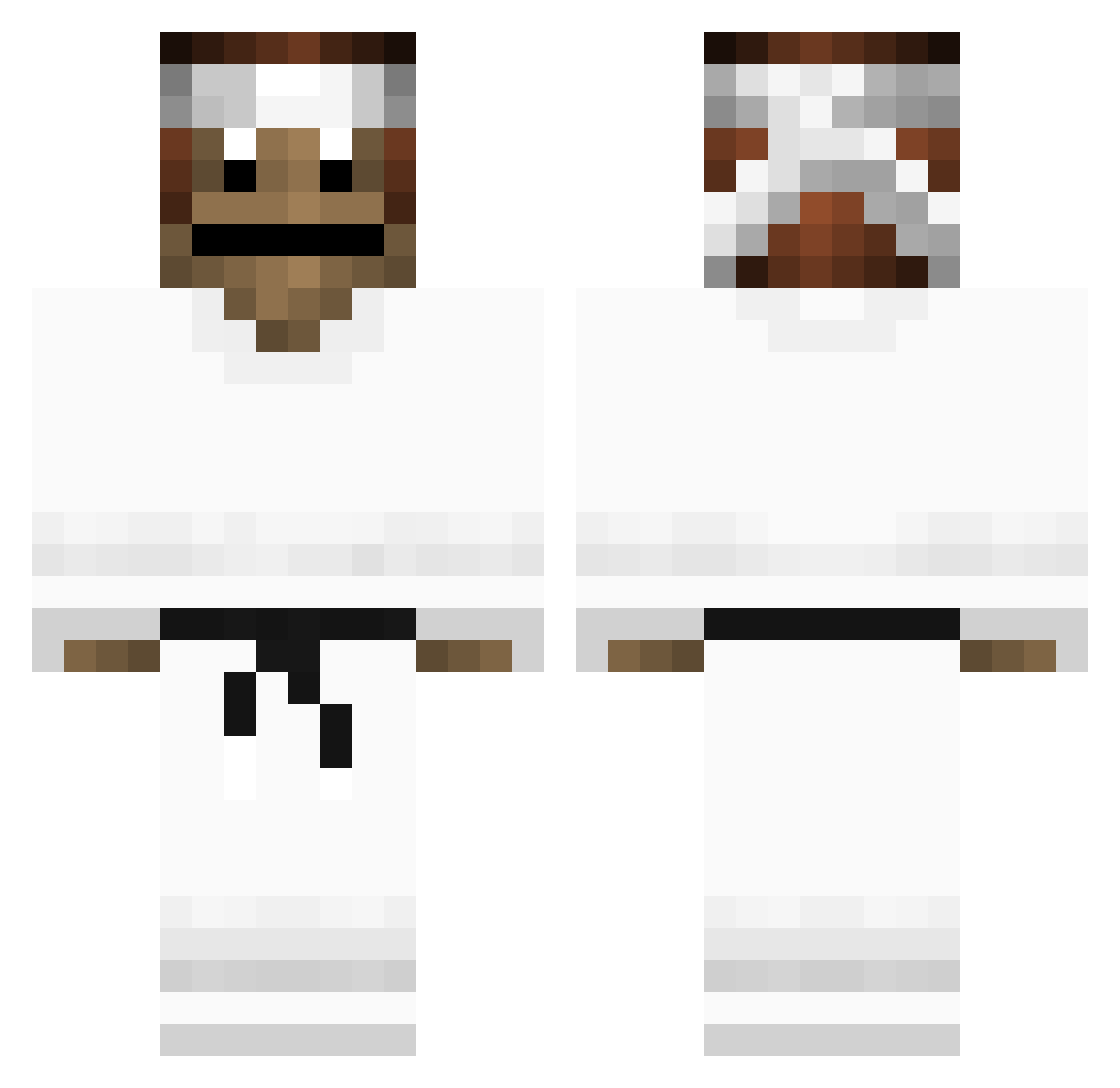 flynnrooney Minecraft skin, front and back view