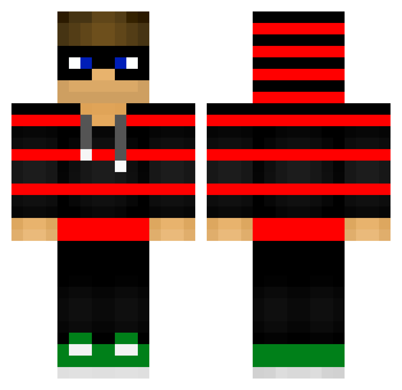 Windsor Minecraft skin, front and back view