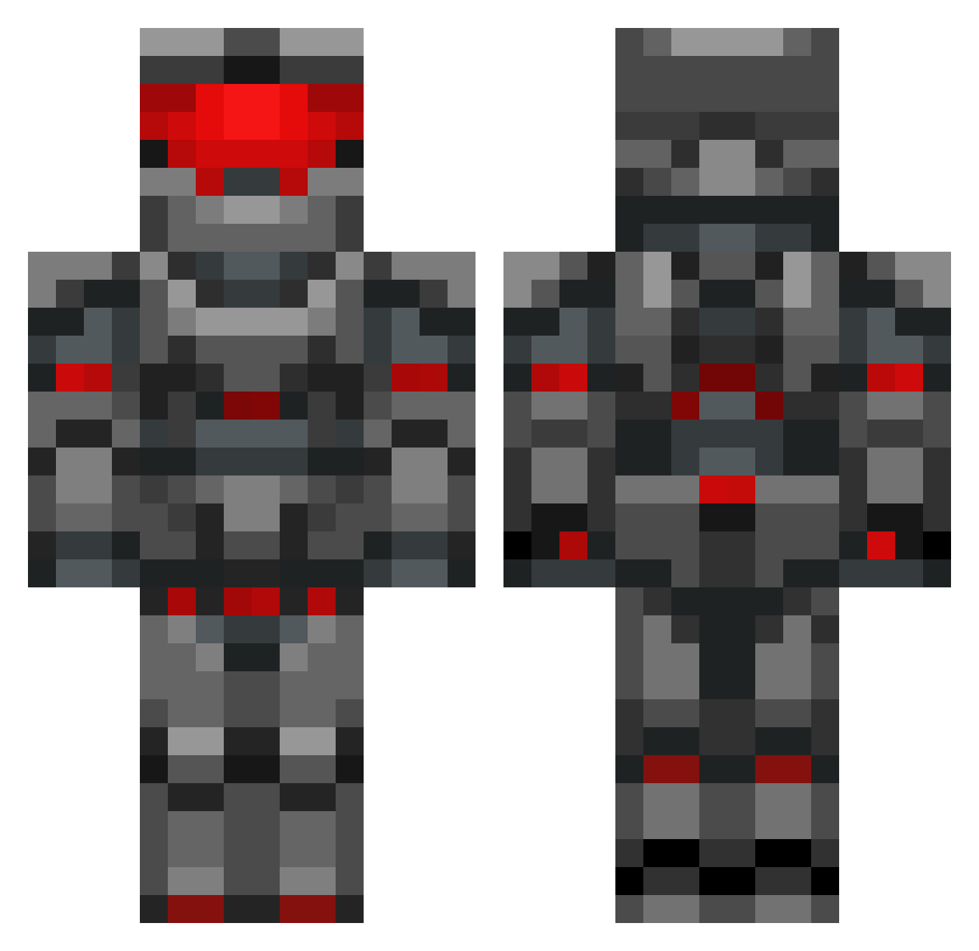 ShiftyLemon Minecraft skin, front and back view