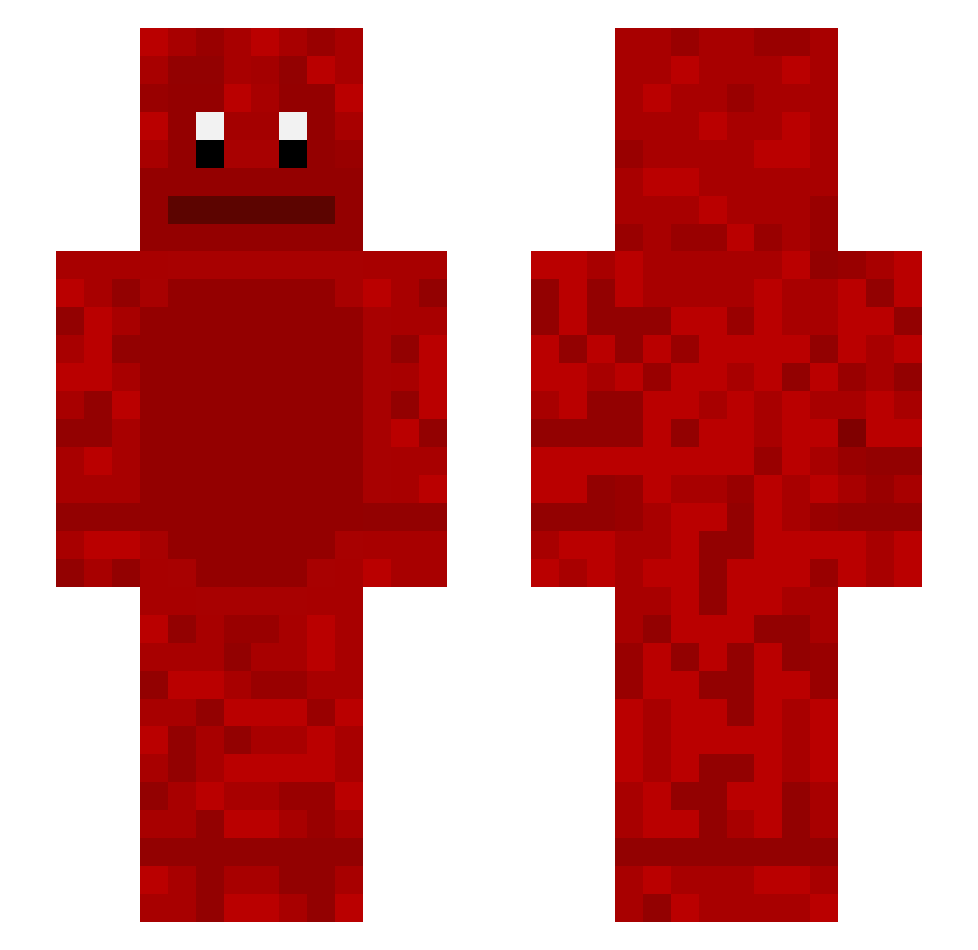 Speakng Minecraft skin, front and back view