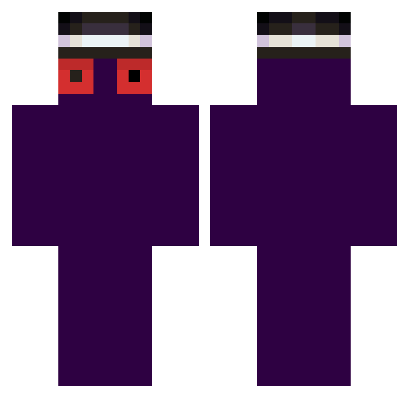 yungbruh Minecraft skin, front and back view