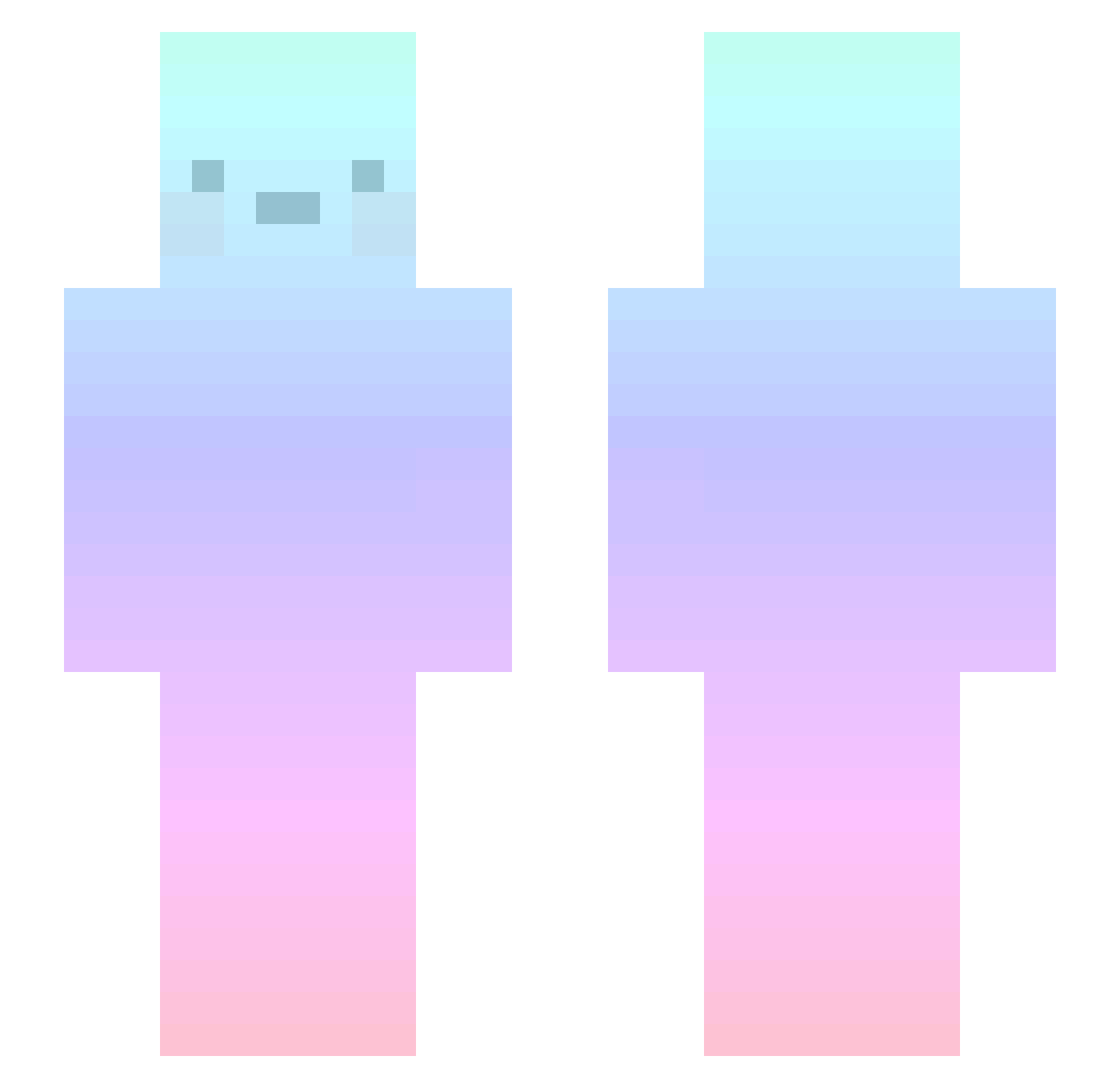 bobo Minecraft skin, front and back view