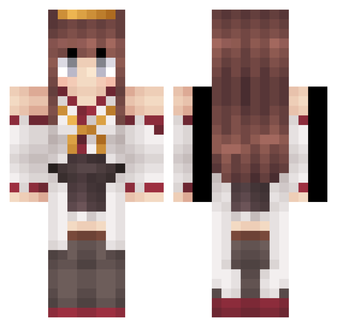 Ampellus Minecraft skin, front and back view