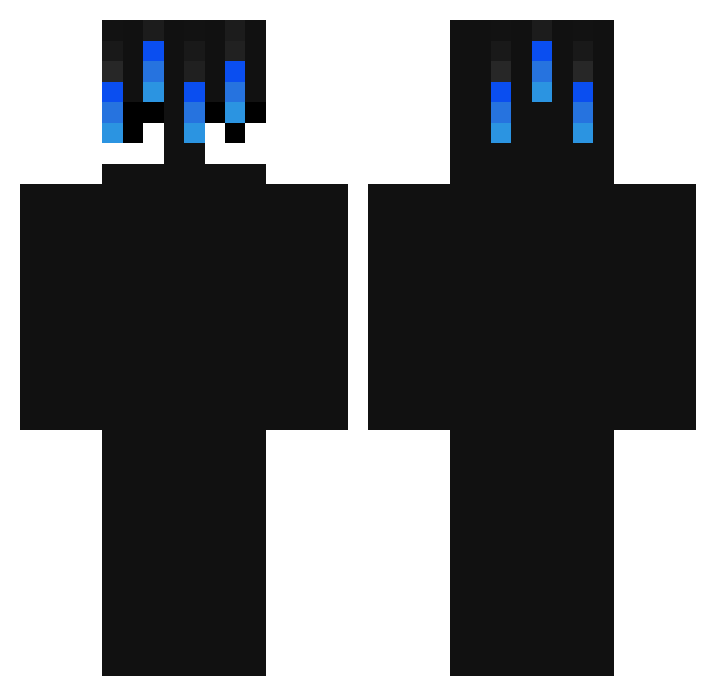 Shayron Minecraft skin, front and back view