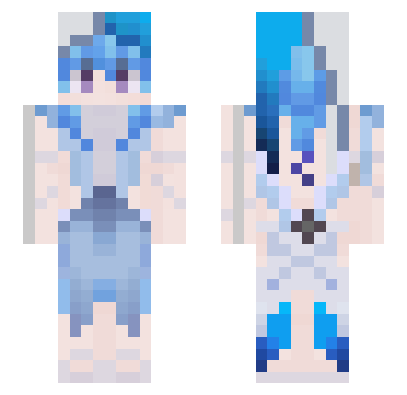 TheJaem Minecraft skin, front and back view
