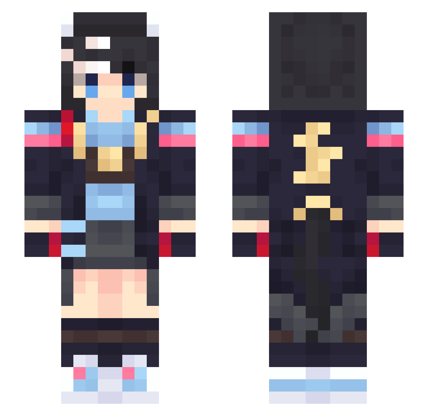 Seemitri Minecraft skin, front and back view