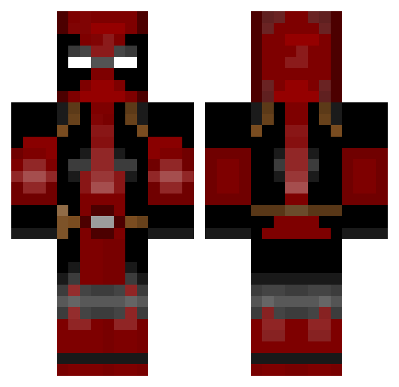 PMI Minecraft skin, front and back view