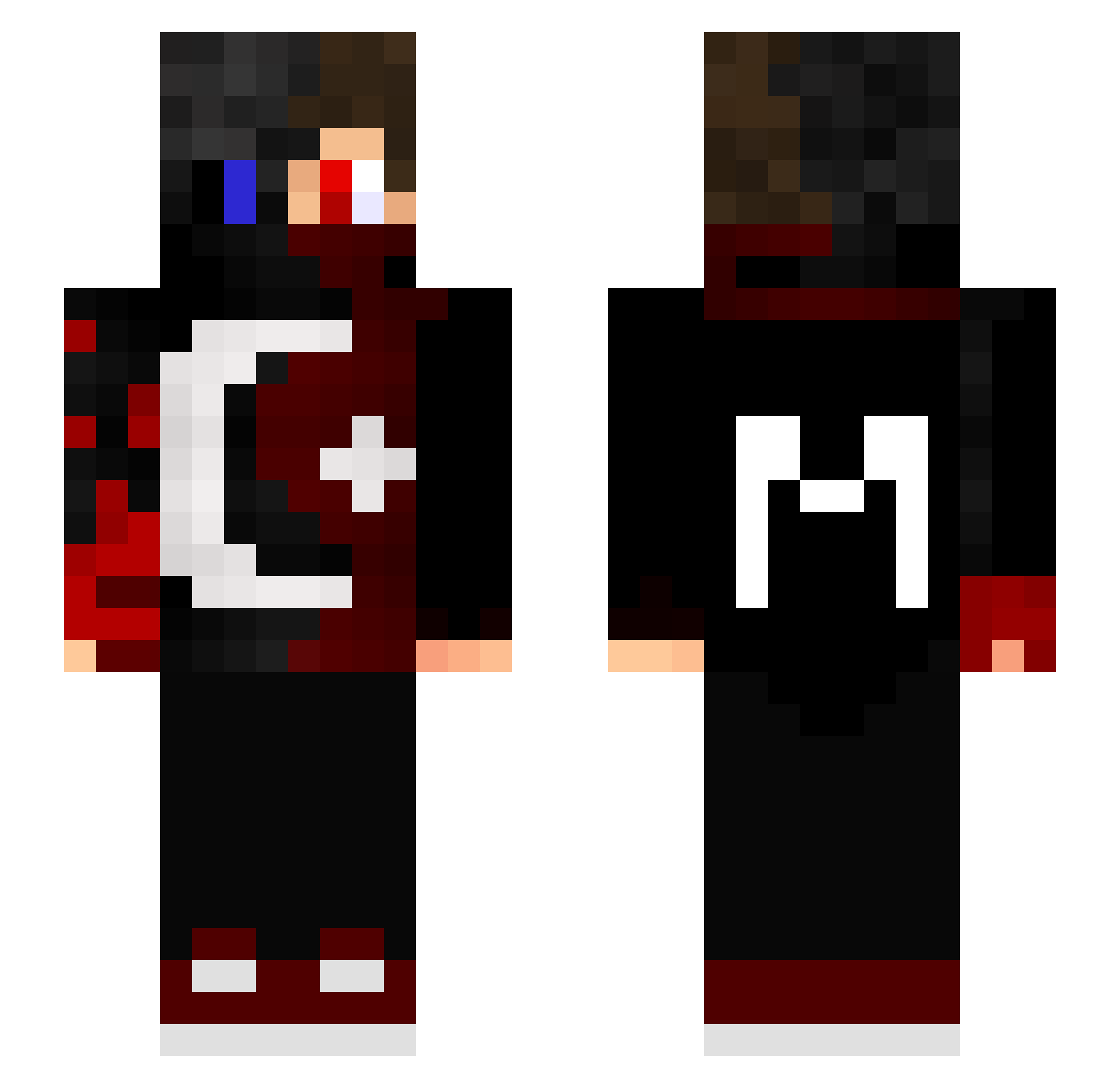 BeyazAdam Minecraft skin, front and back view