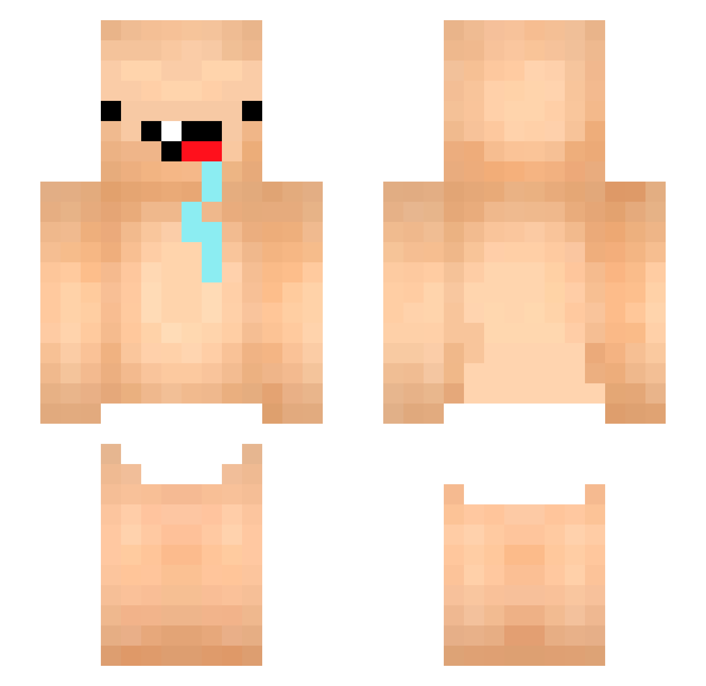 yylaolv666 Minecraft skin, front and back view