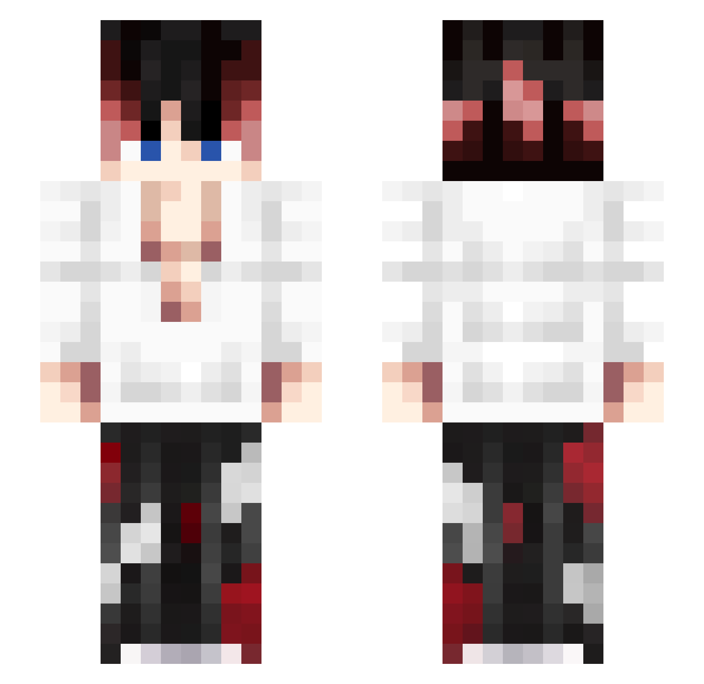 Zueii_ Minecraft skin, front and back view