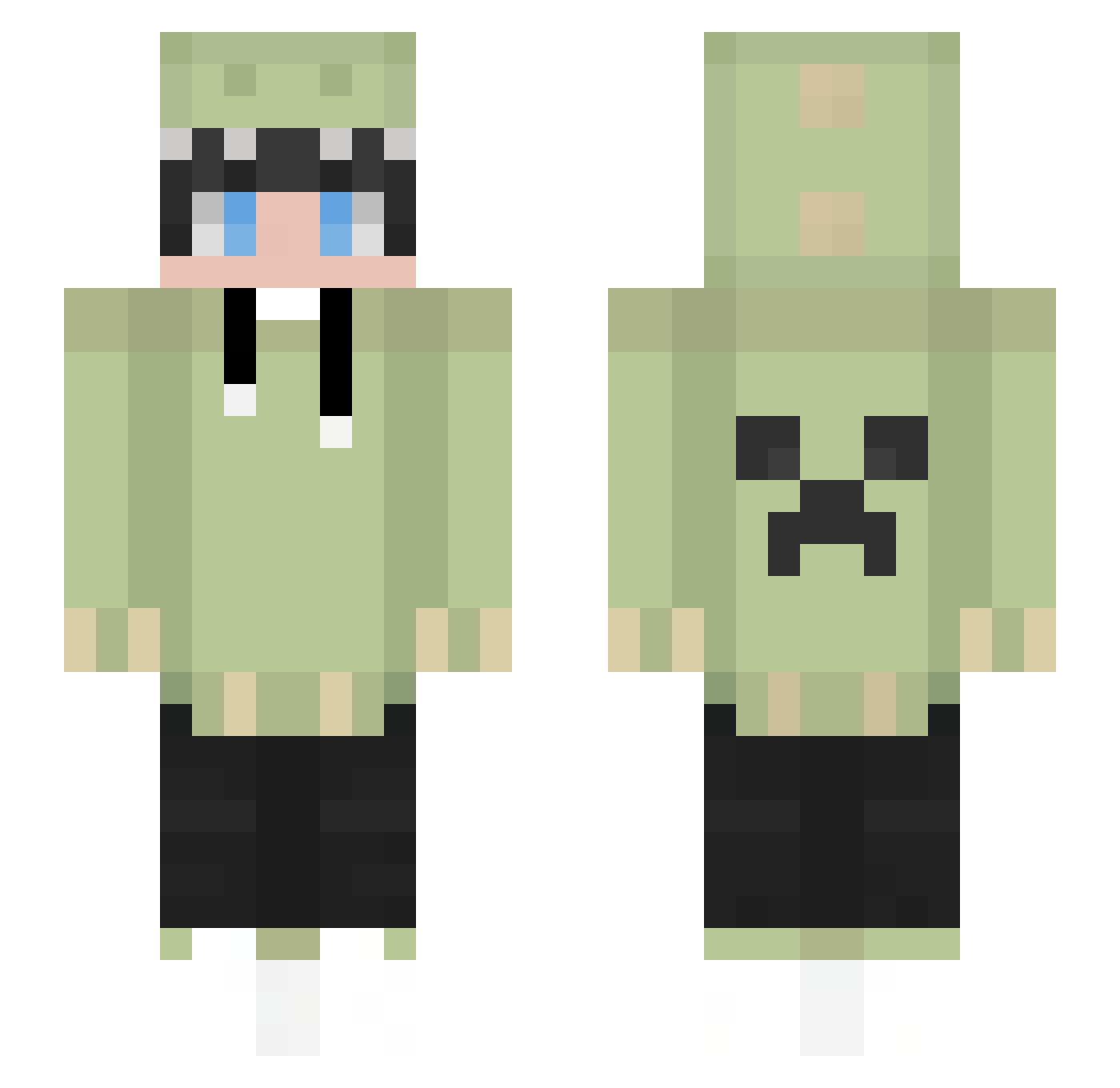 XduaVn Minecraft skin, front and back view