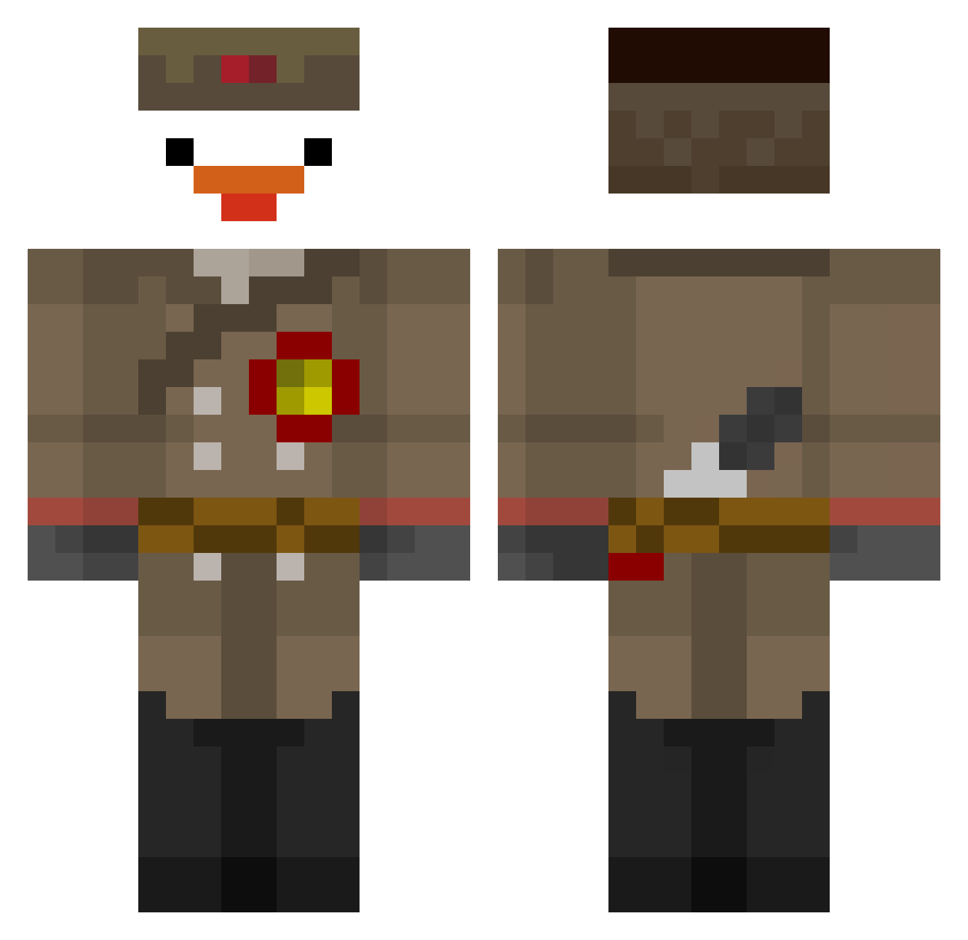 grzybek121 Minecraft skin, front and back view