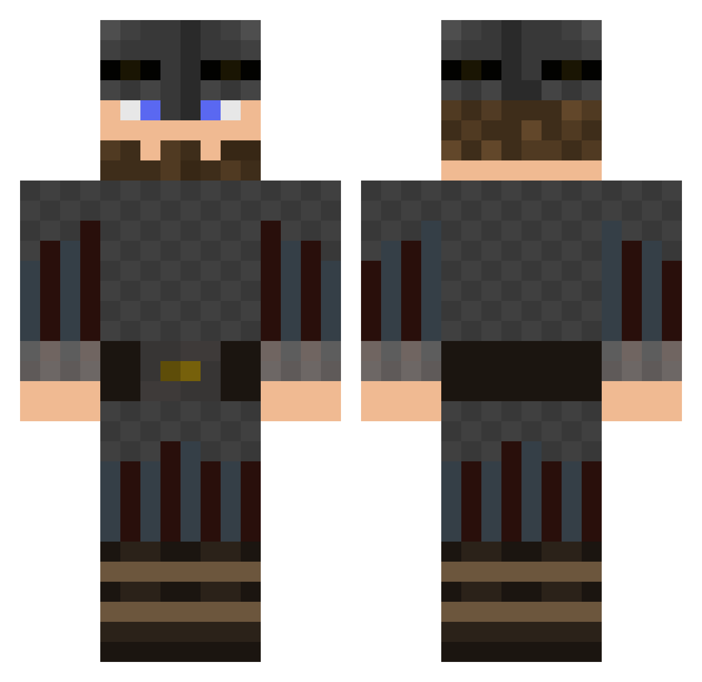 Space_8 Minecraft skin, front and back view