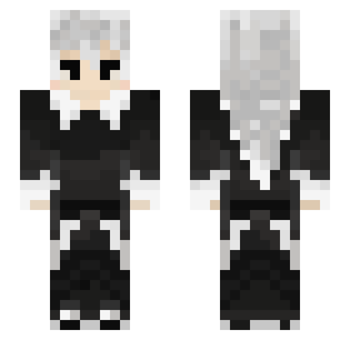 vv1r Minecraft skin, front and back view