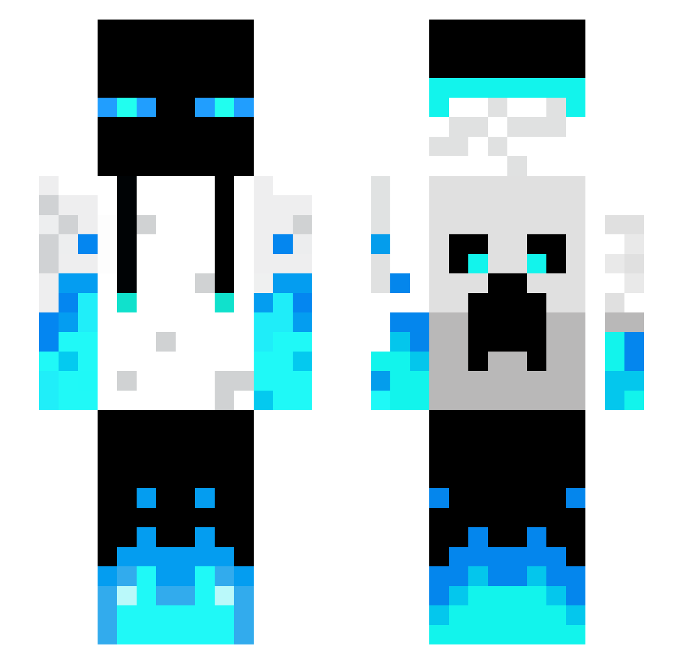 Yamiiiyade Minecraft skin, front and back view