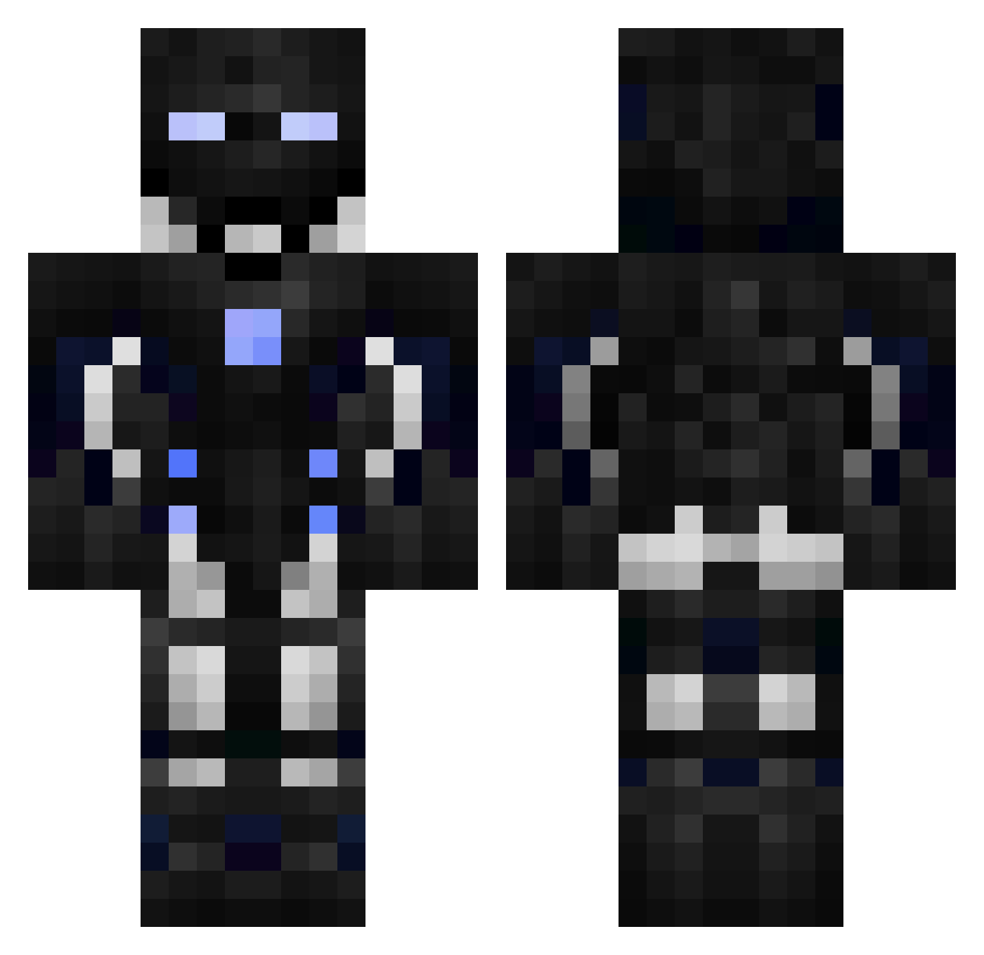 ShadowOfdeath28 Minecraft skin, front and back view