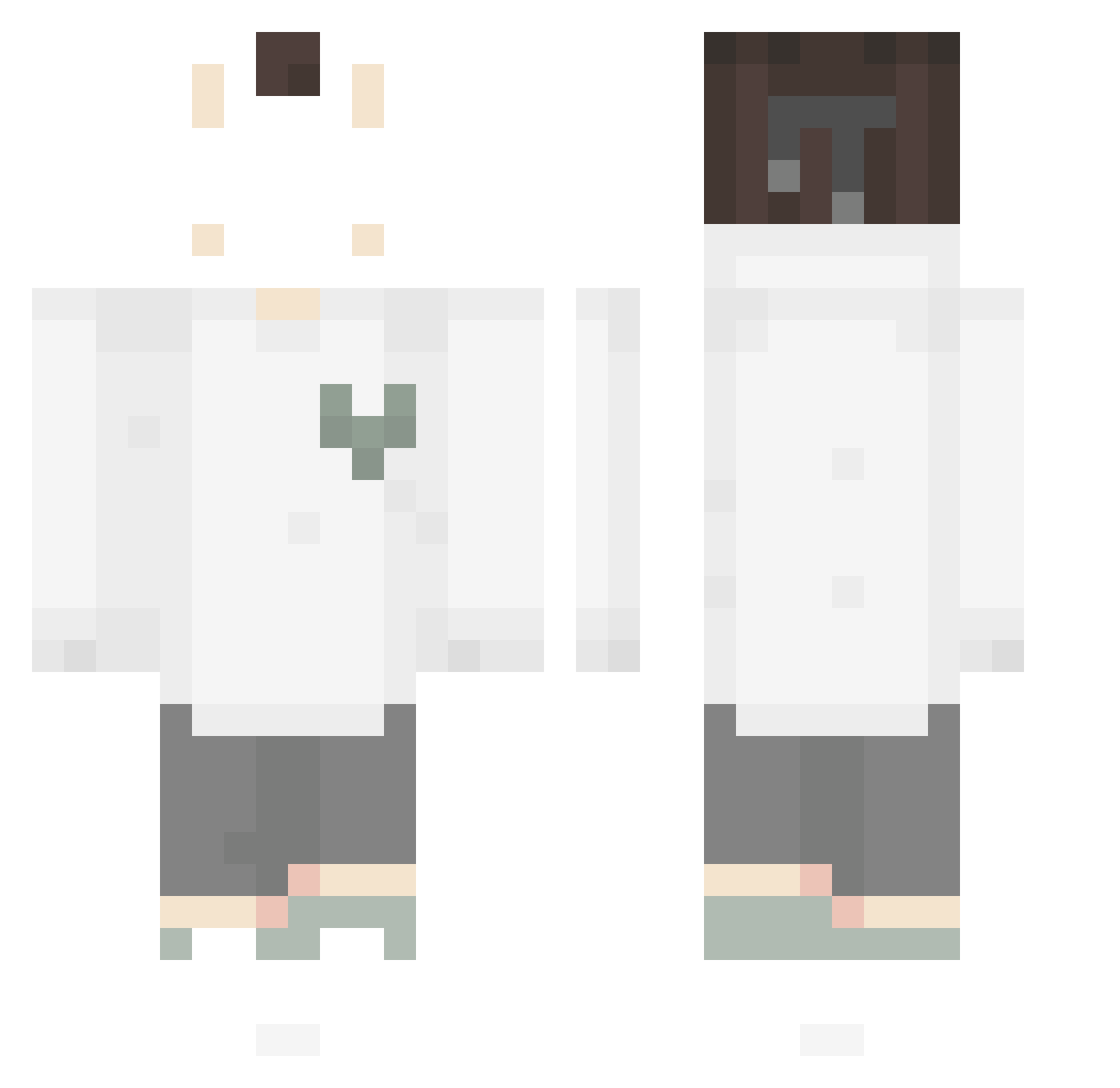 Angelanddemon13 Minecraft skin, front and back view