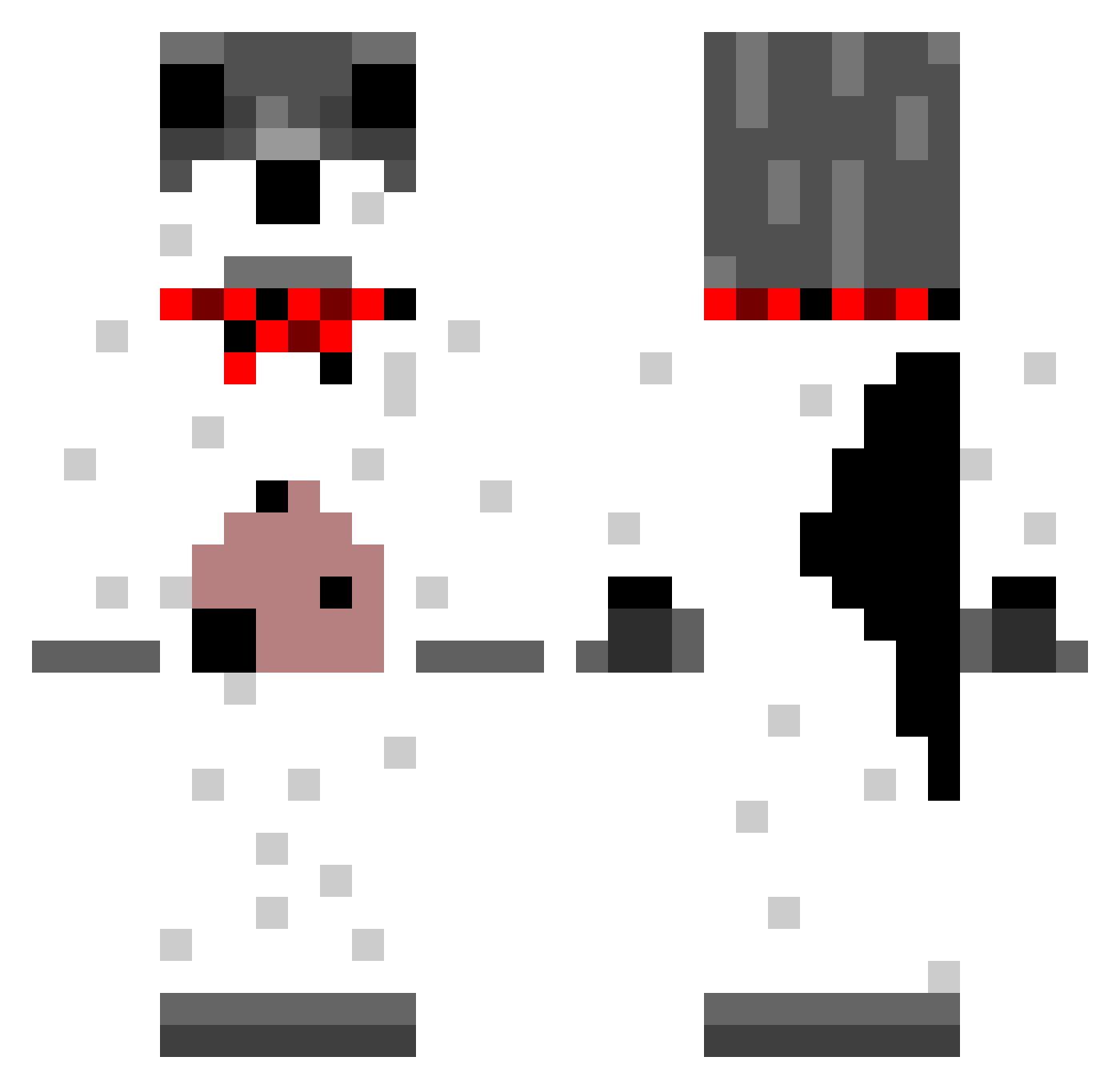 guslee Minecraft skin, front and back view