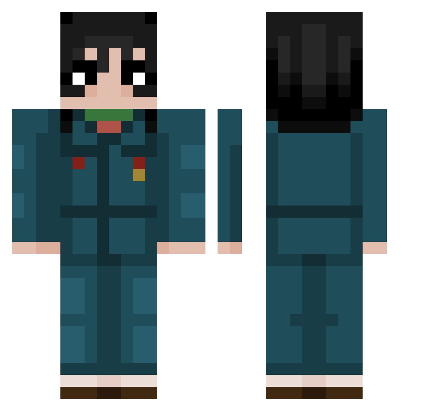 Lim_Jahey_ Minecraft skin, front and back view