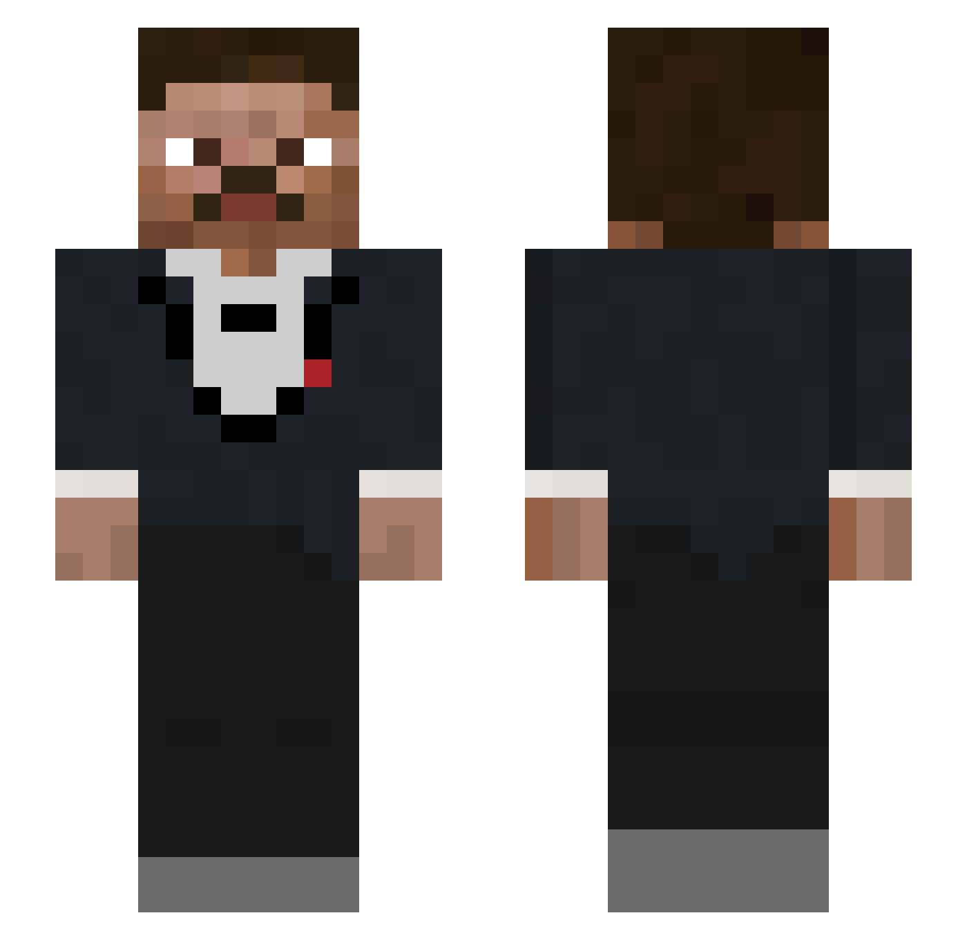Powell_1 Minecraft skin, front and back view