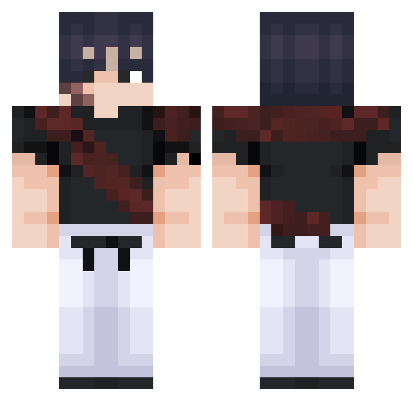Turt1234321 Minecraft skin, front and back view