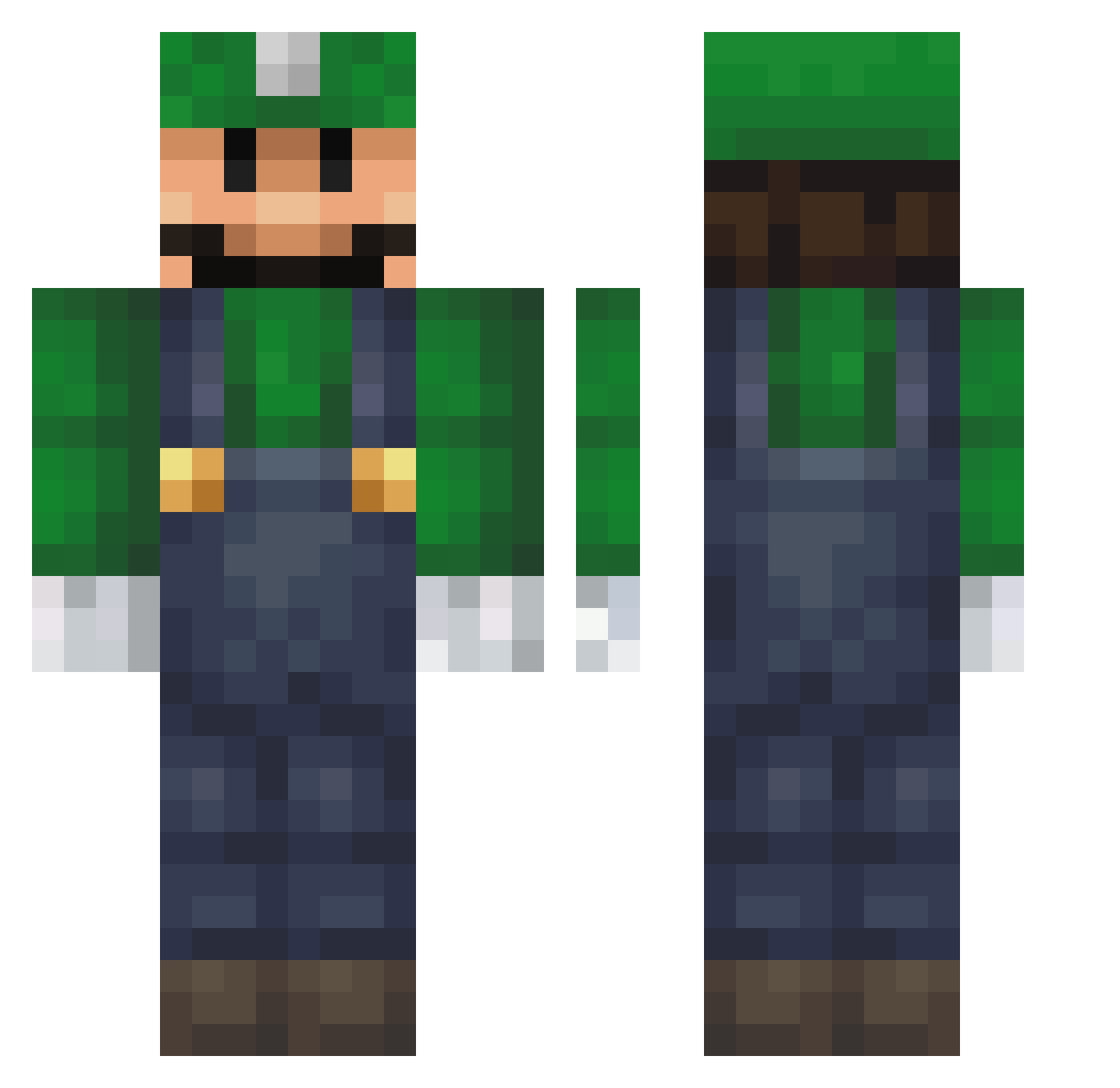 Individuum Minecraft skin, front and back view