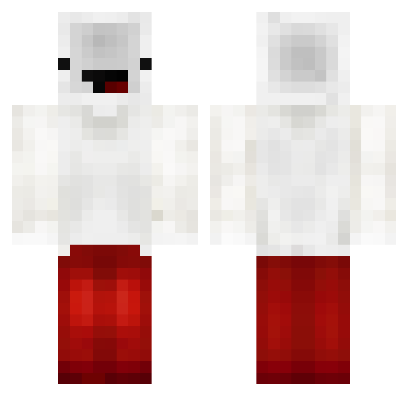 imxAresxW Minecraft skin, front and back view
