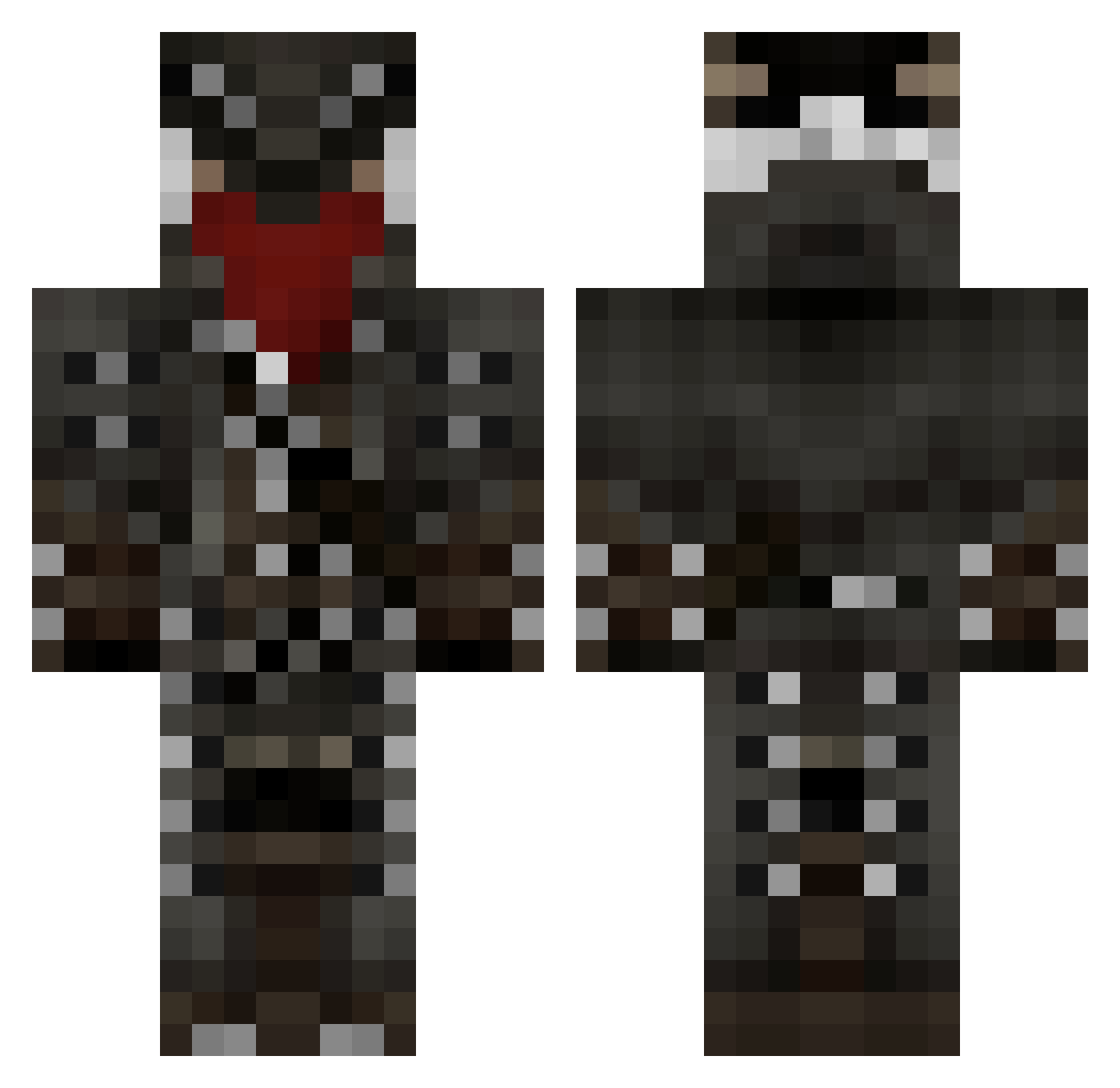 sugarmint Minecraft skin, front and back view