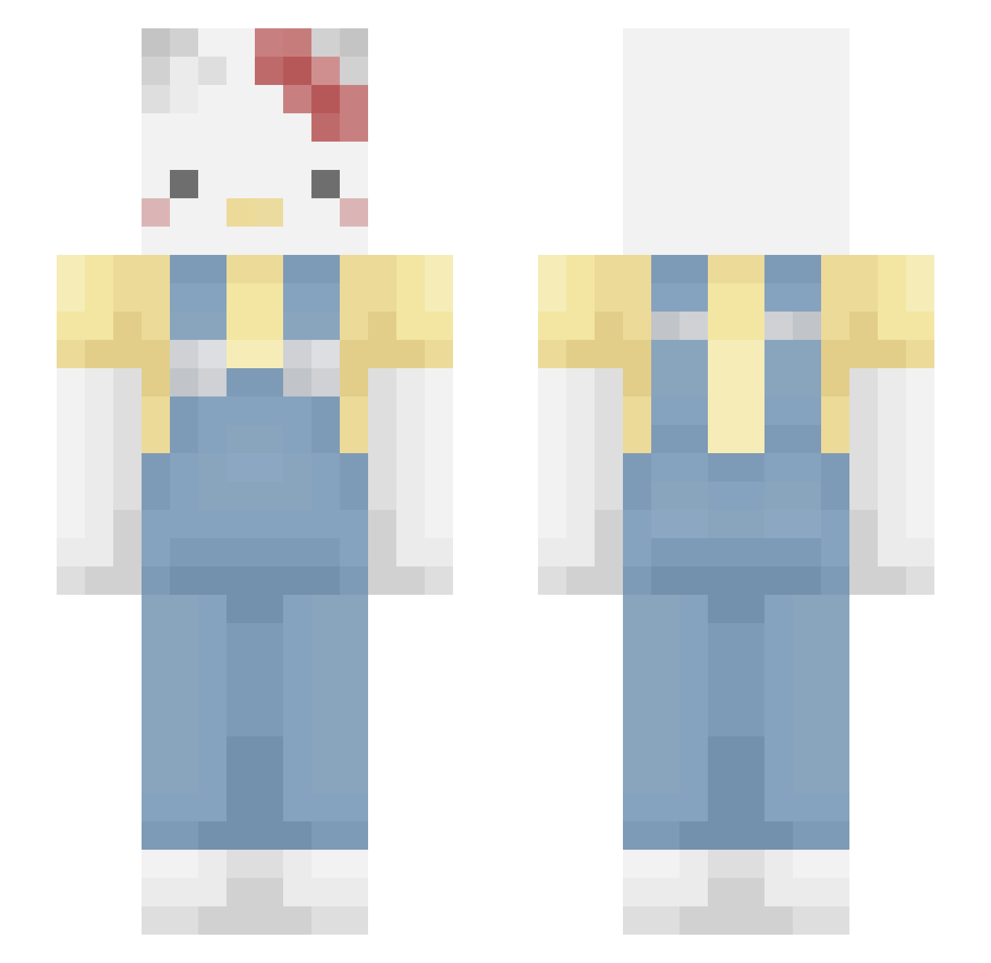 TarnishedBread Minecraft skin, front and back view