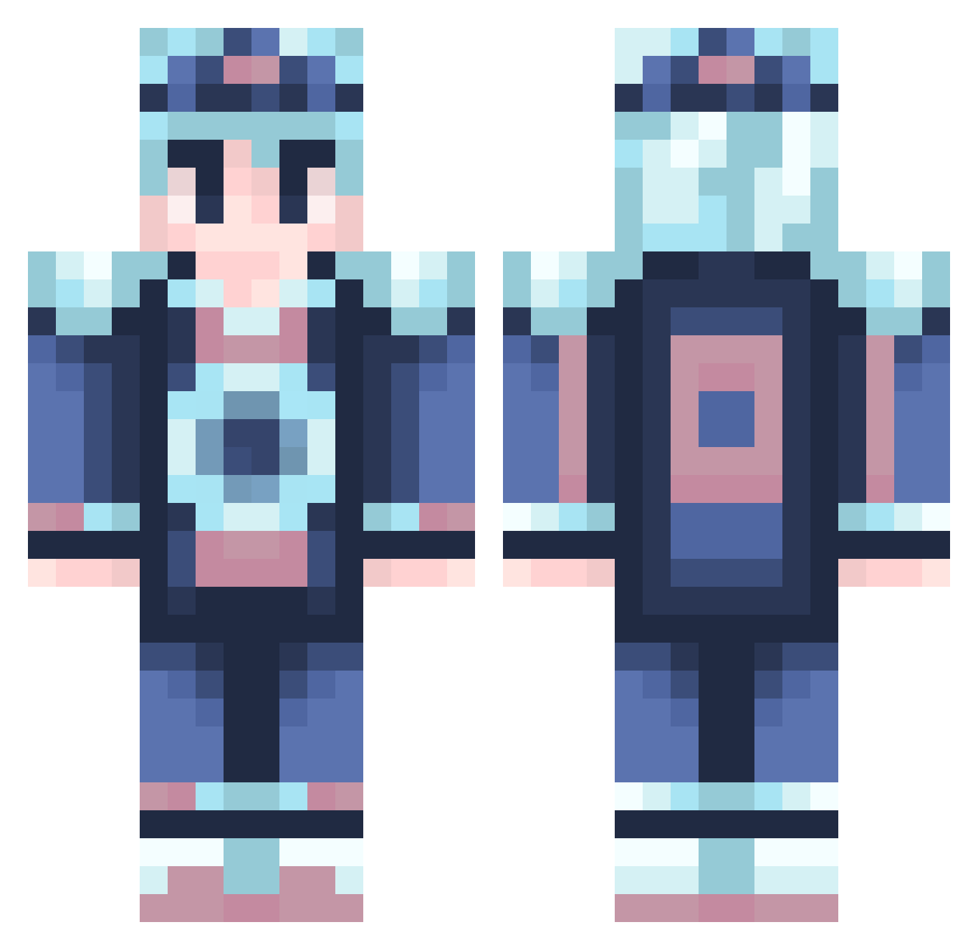 quantum14123 Minecraft skin, front and back view