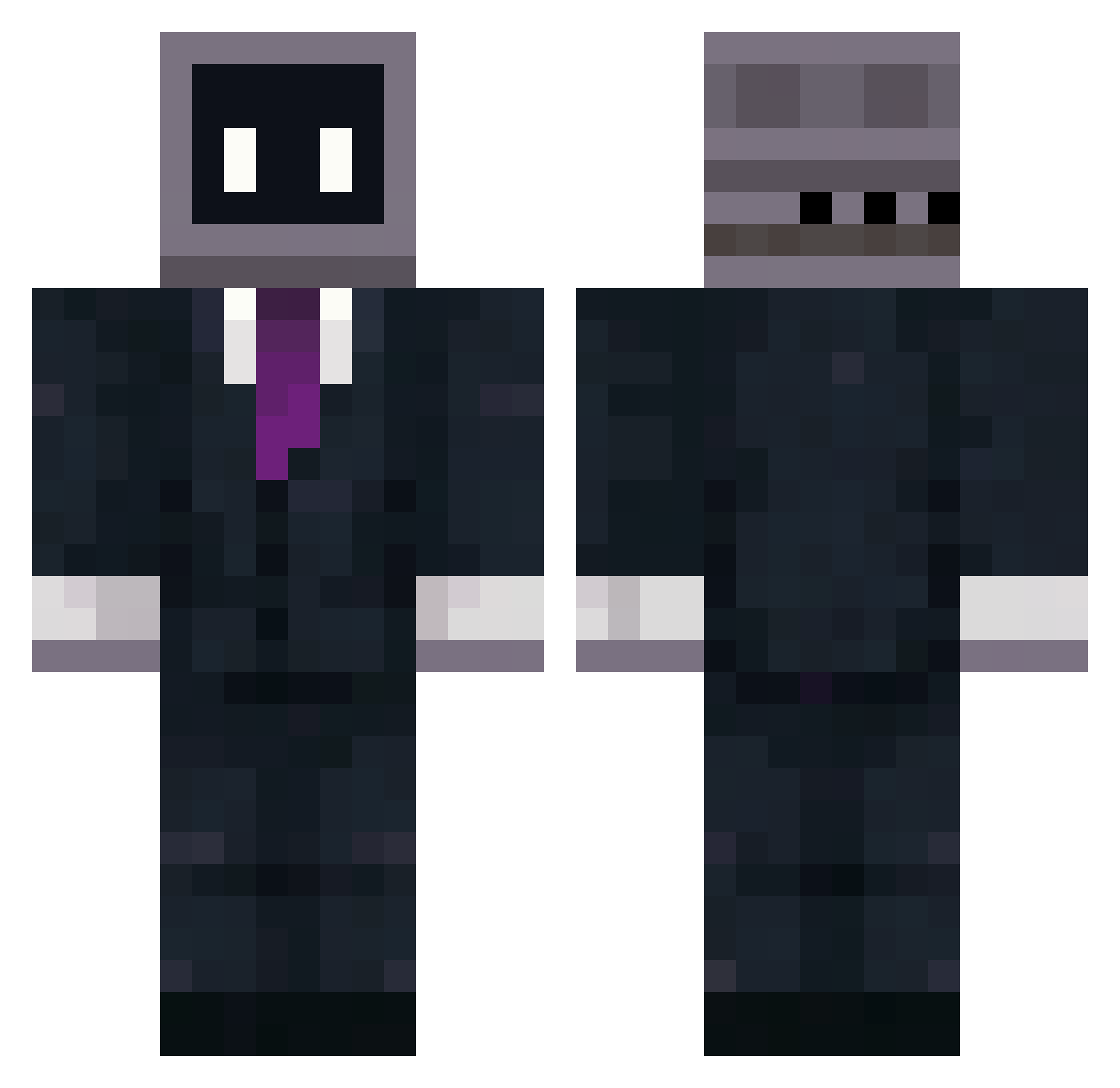 jenneting Minecraft skin, front and back view
