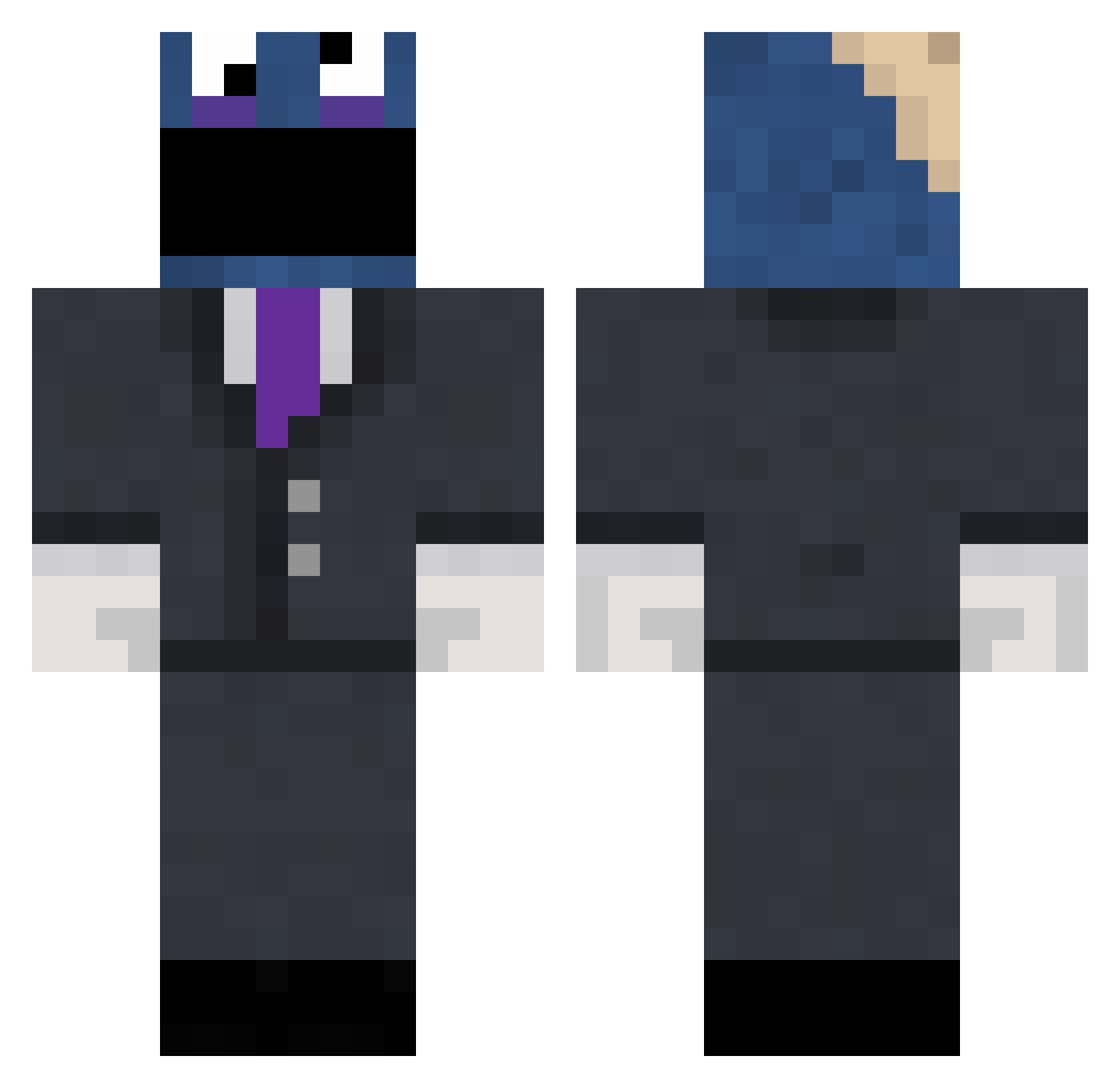 TotalClown Minecraft skin, front and back view