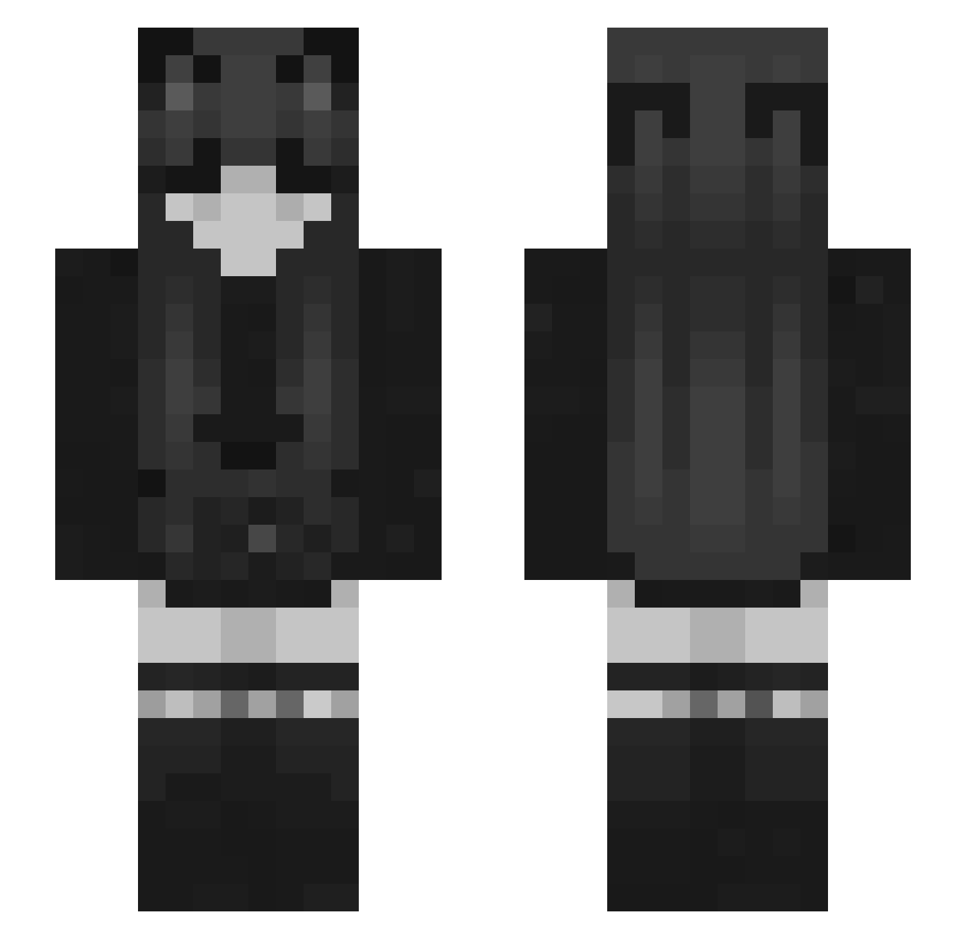 Shaaliya Minecraft skin, front and back view