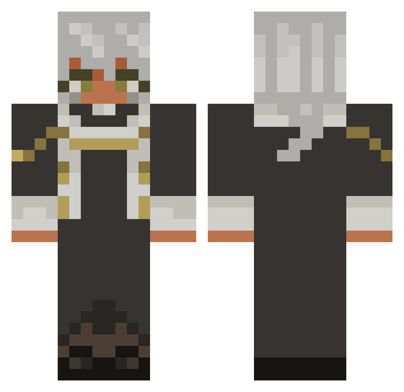 uuvx_ Minecraft skin, front and back view