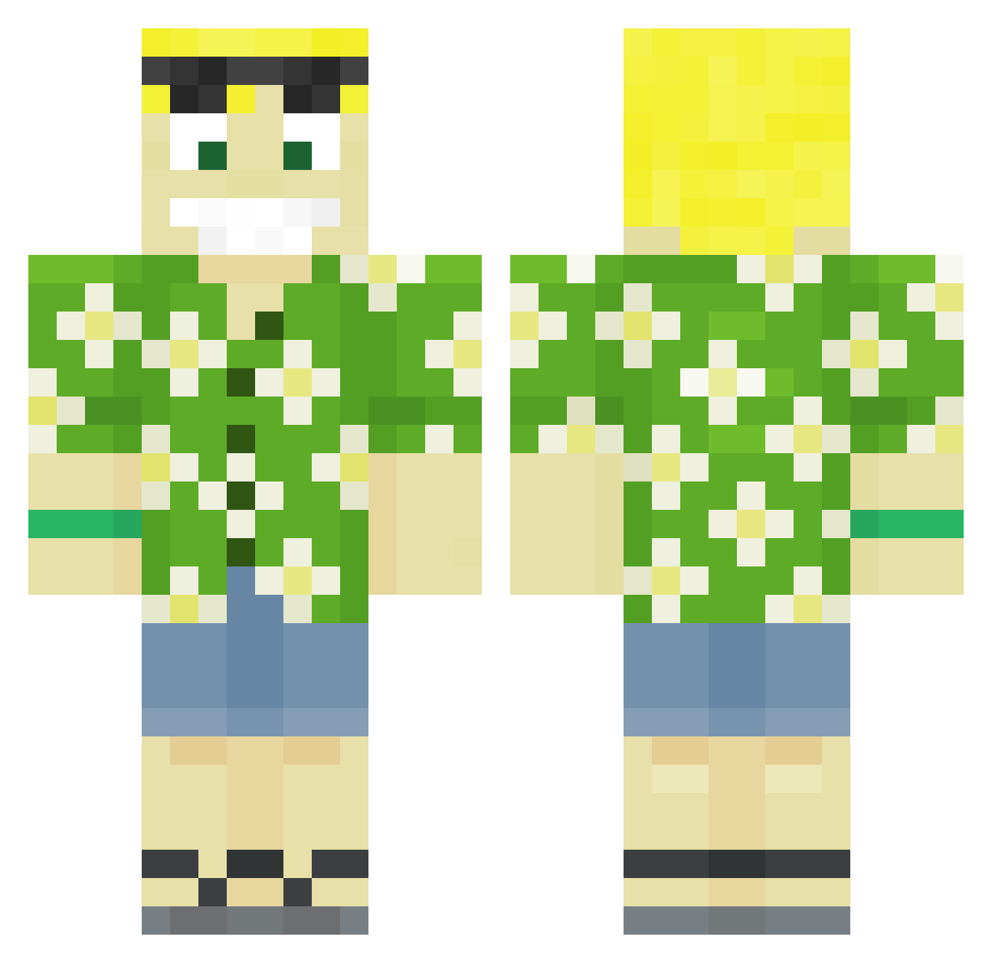 Rowrow_4life Minecraft skin, front and back view